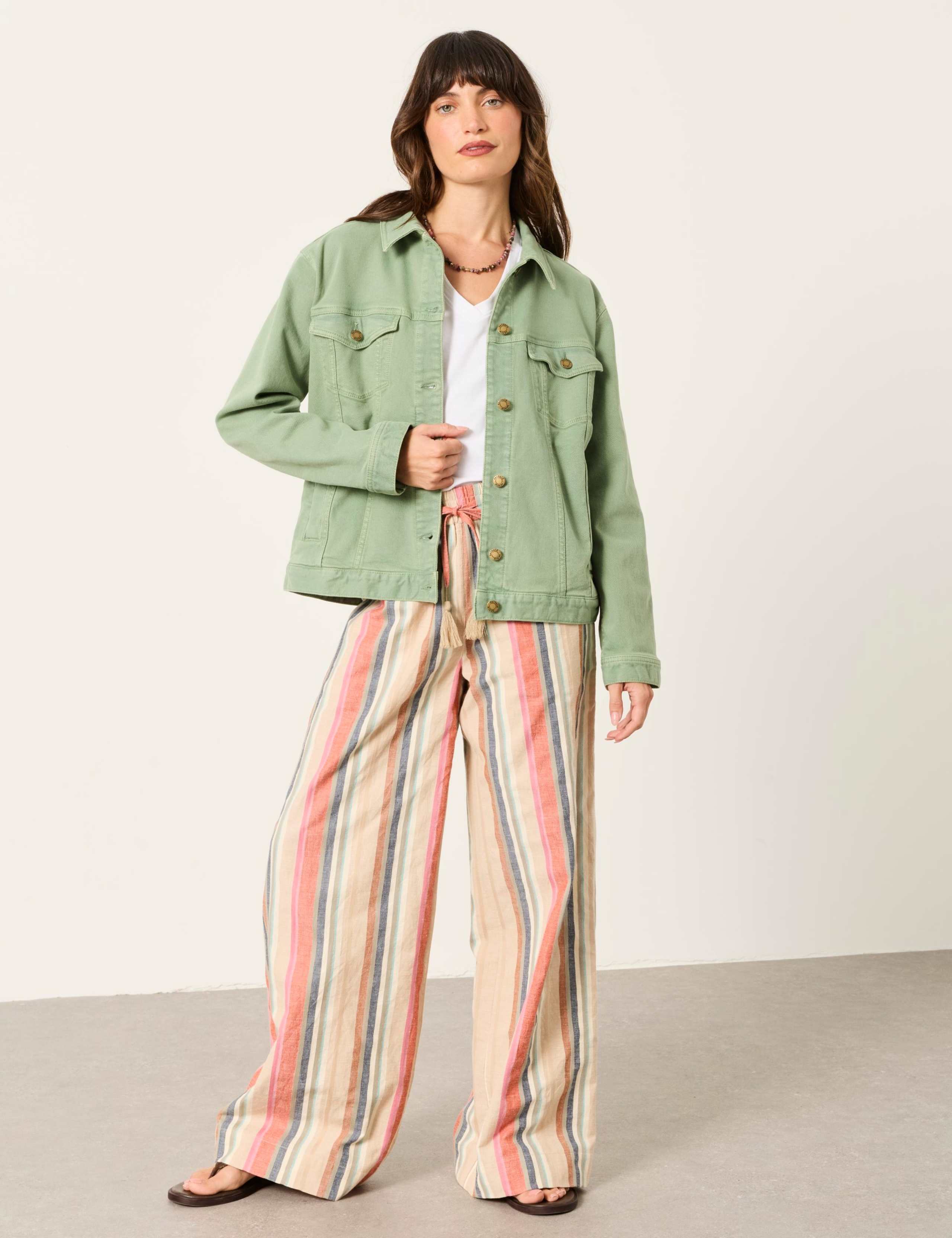 Cotton Rich Denim Collared Jacket 4 of 6
