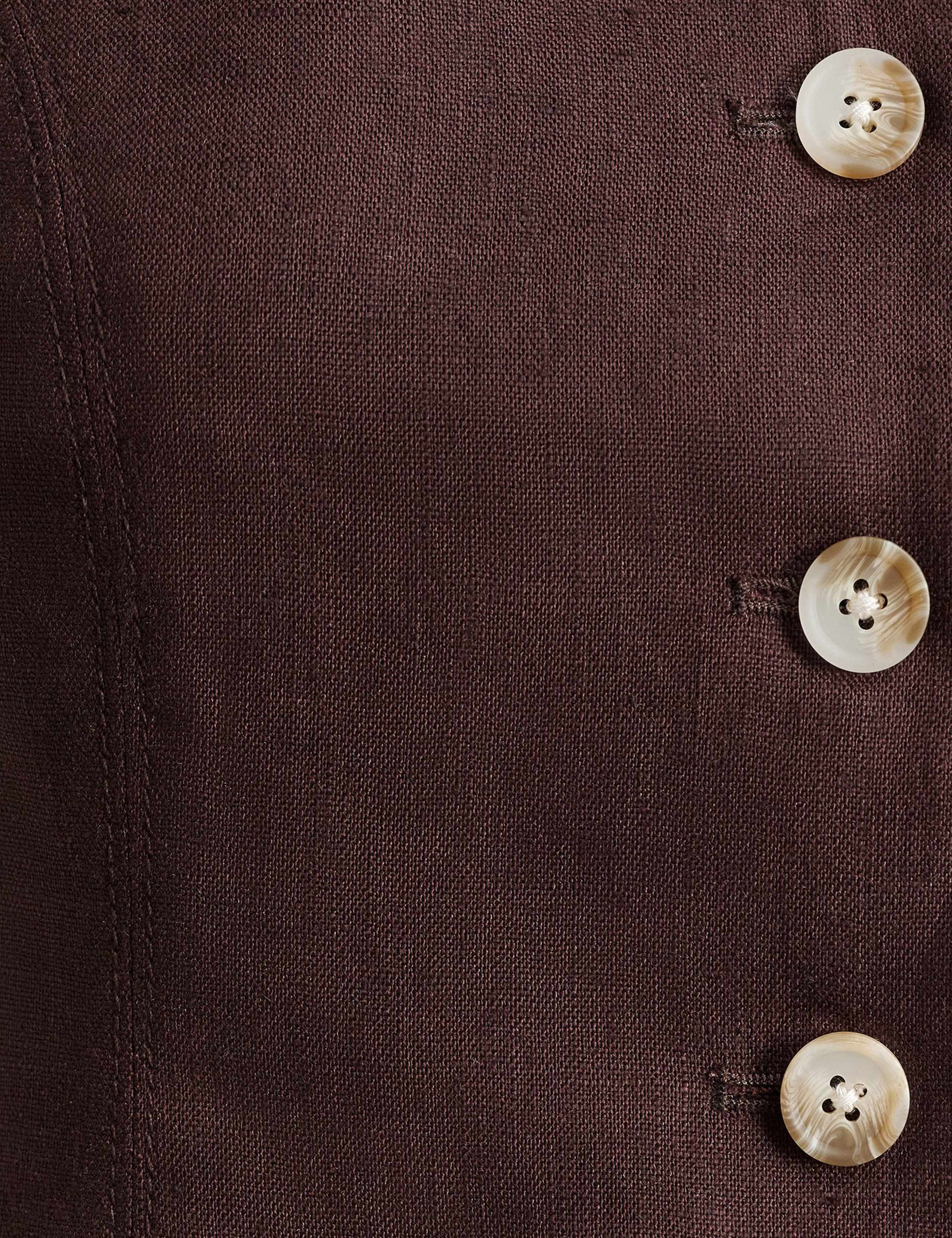 Pure Linen Button Through Vest 5 of 5