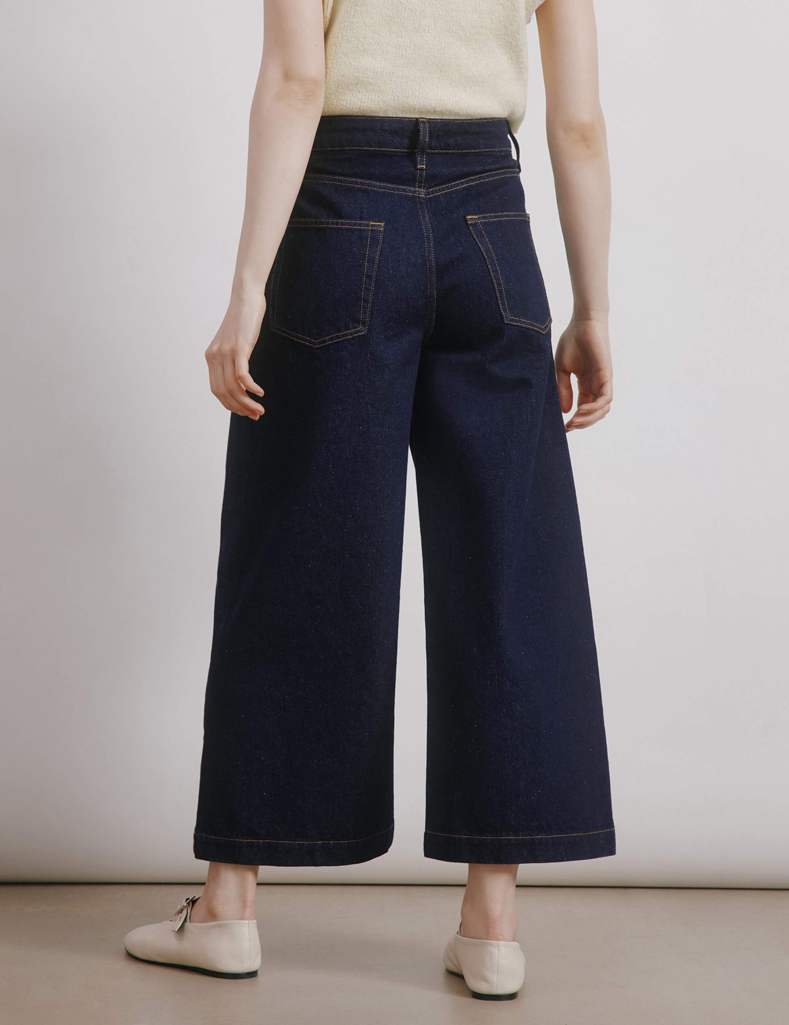 Denim Straight Leg Culottes 3 of 4