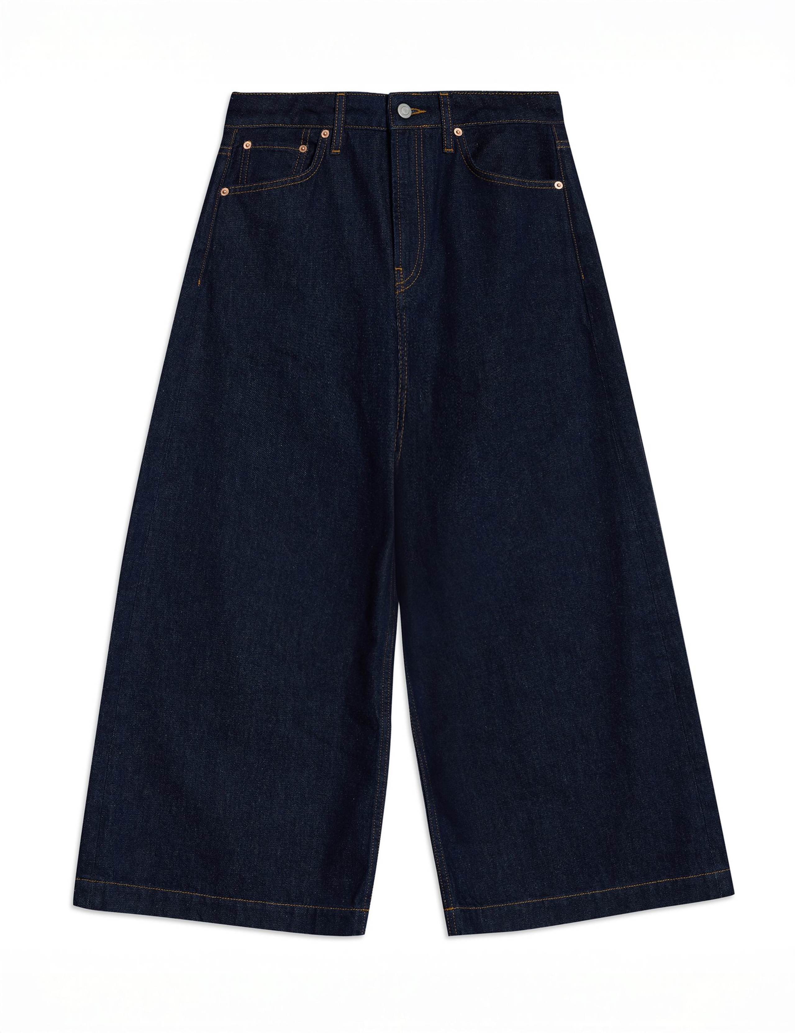 Denim Straight Leg Culottes 2 of 4
