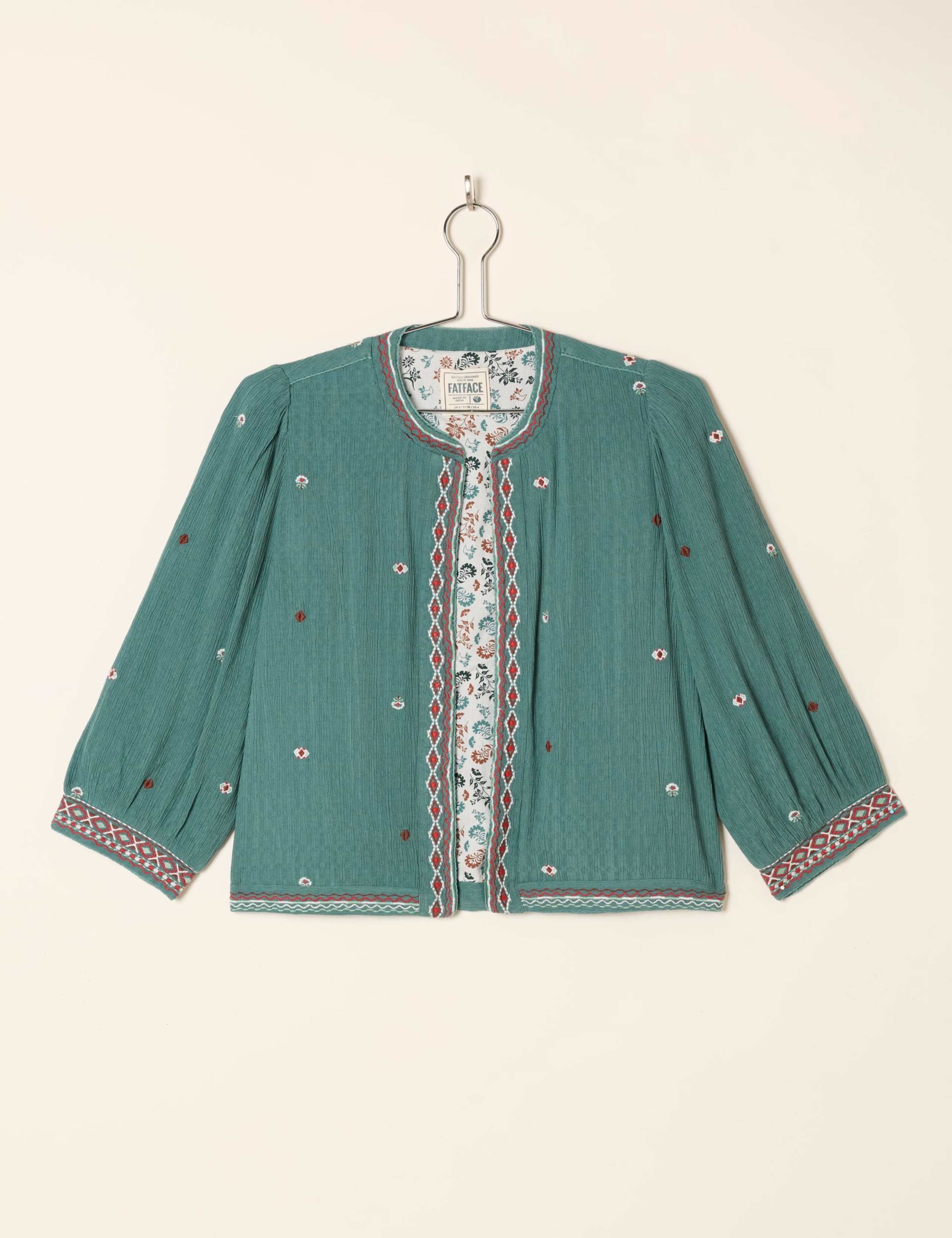 Floral Embroidered Cropped Jacket 2 of 6