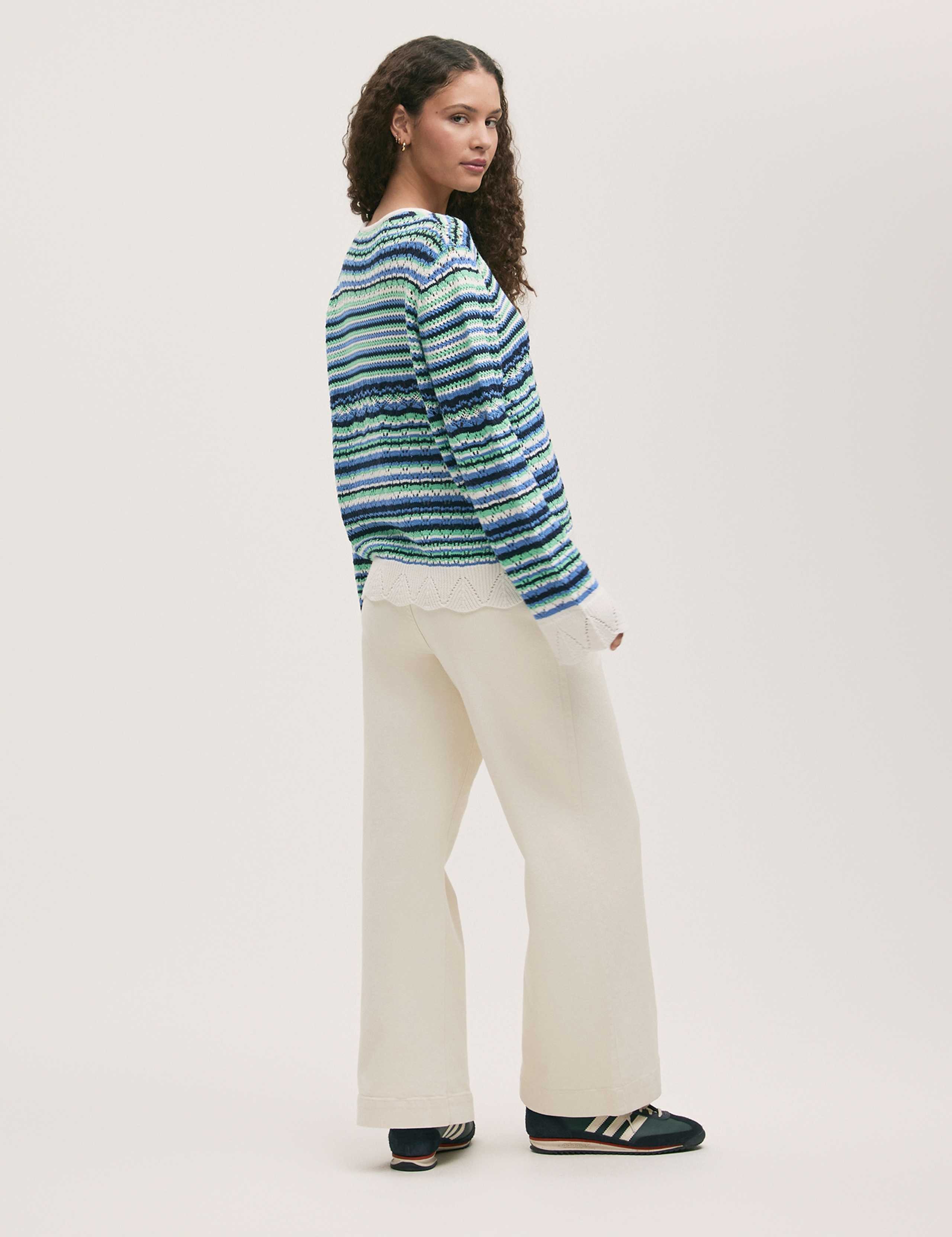 Pure Cotton Knitted Striped Jumper 2 of 4