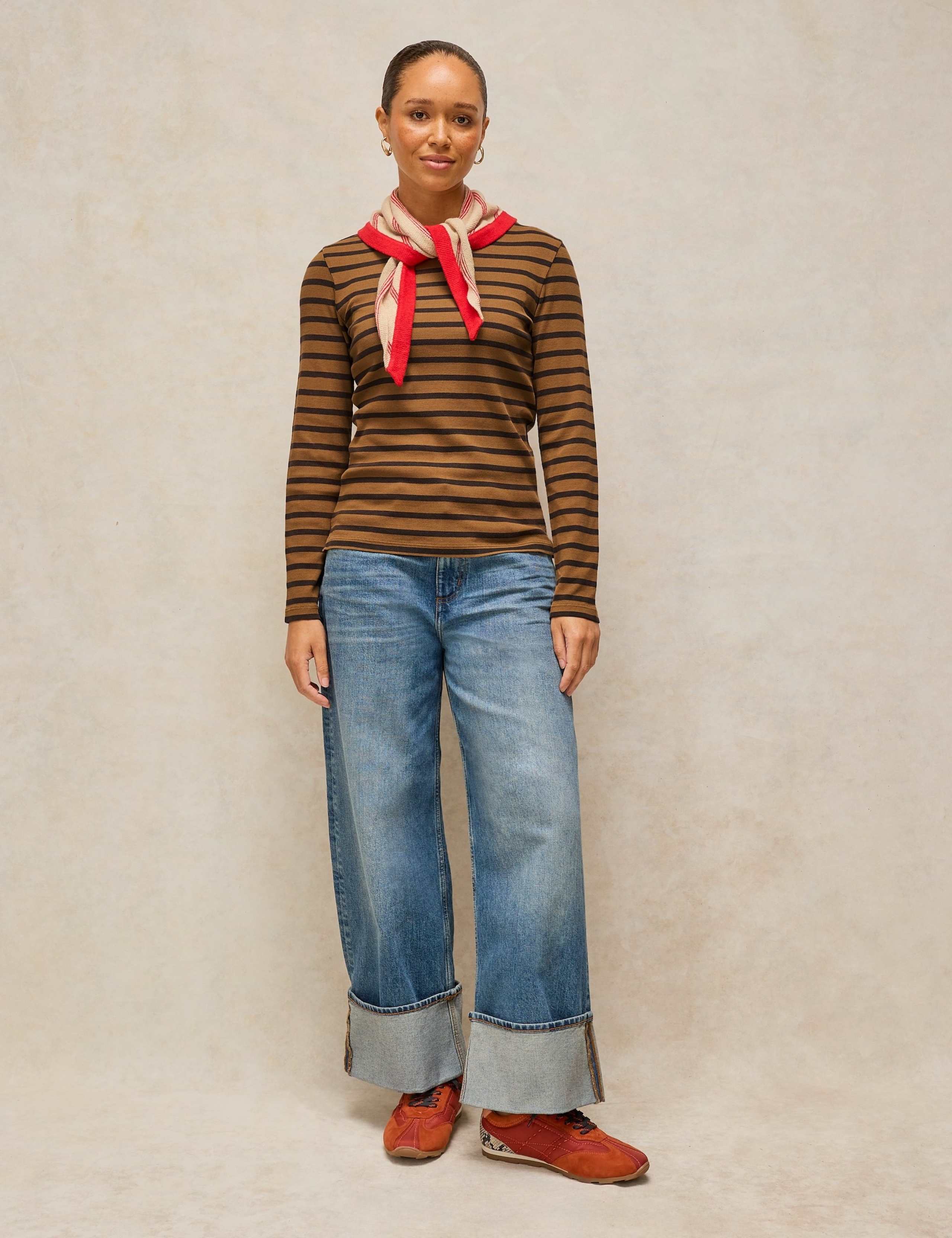 Cotton Rich Striped Crew Neck T-Shirt 3 of 6