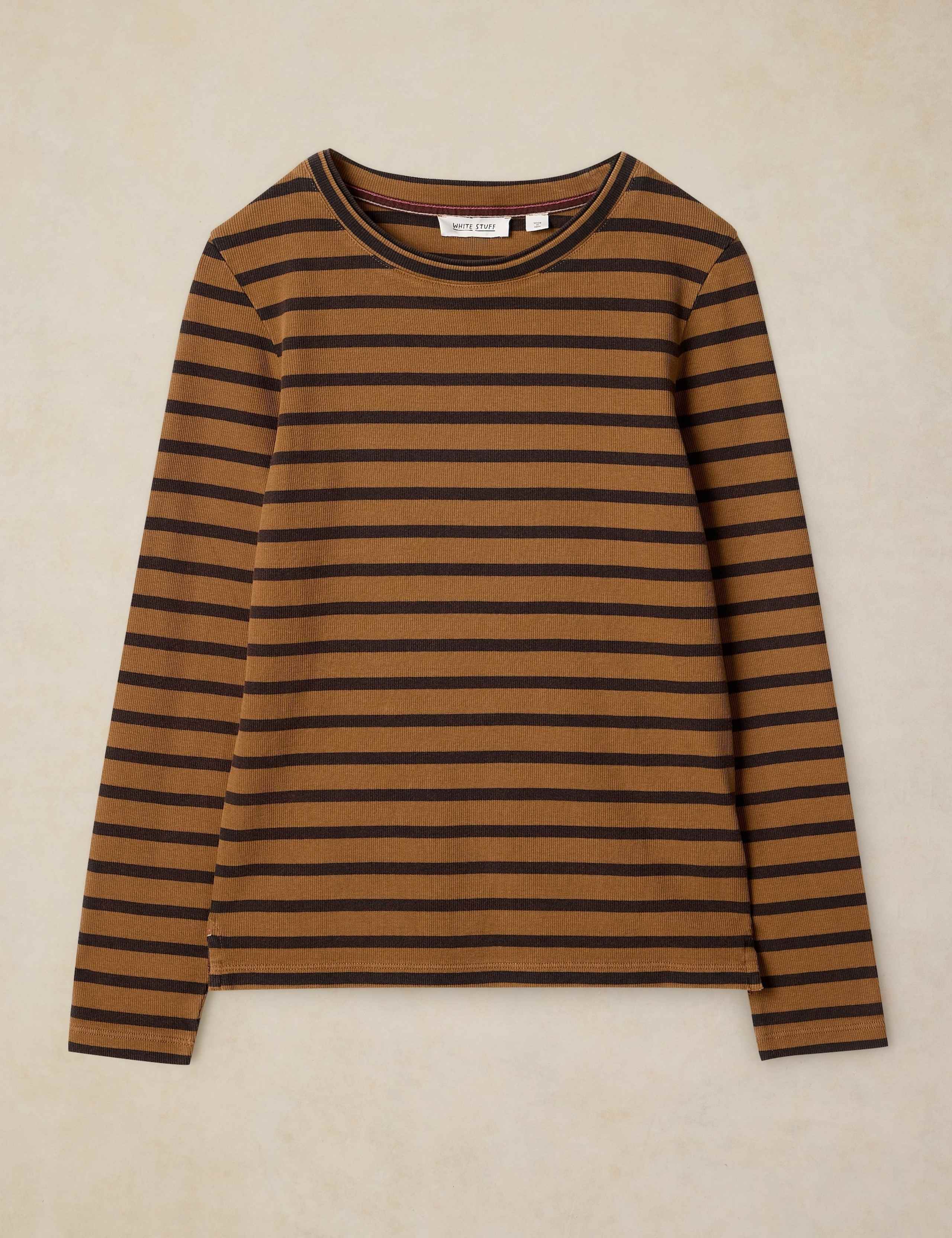 Cotton Rich Striped Crew Neck T-Shirt 2 of 6
