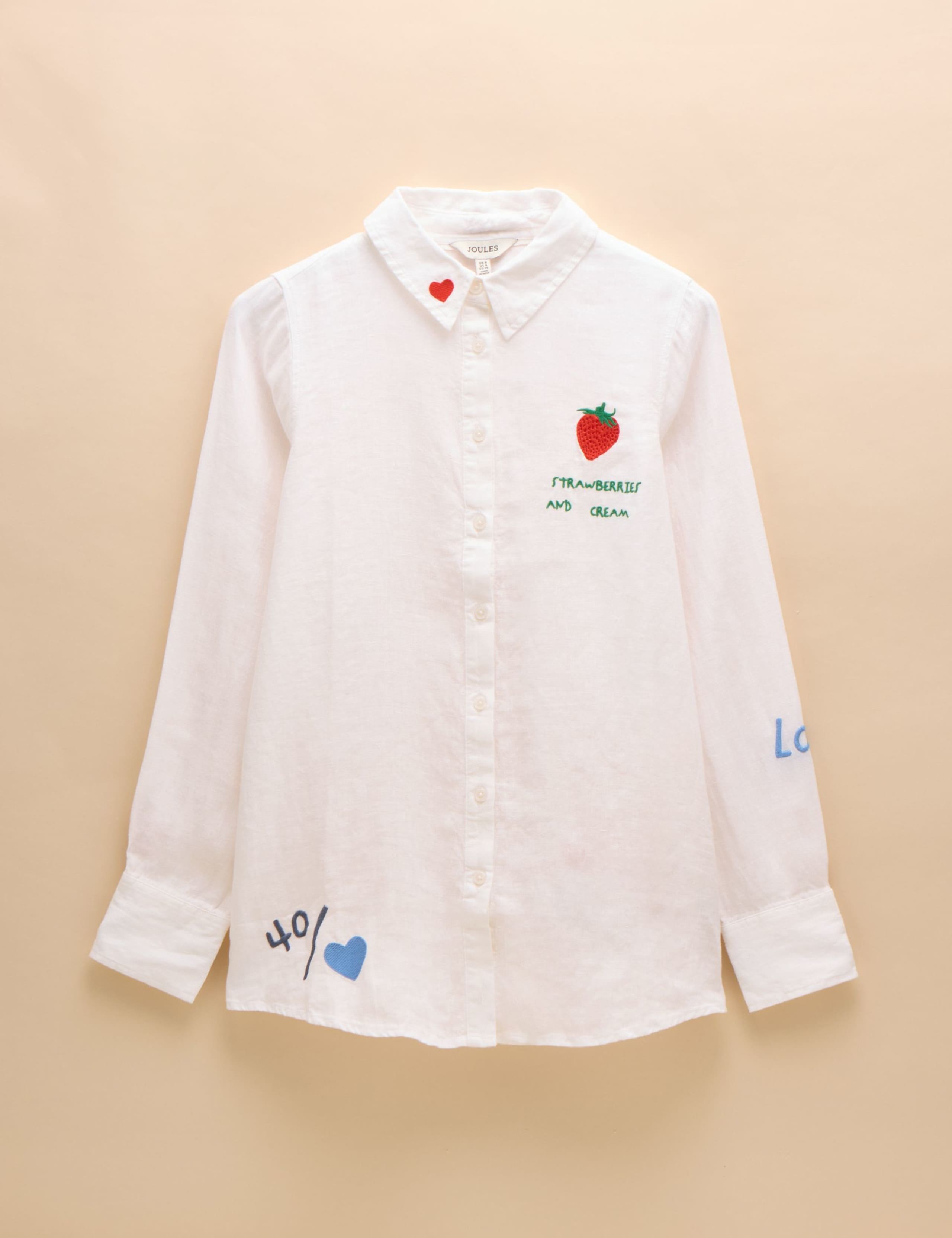 Pure Linen Embroidered Wimbledon Shirt 2 of 8