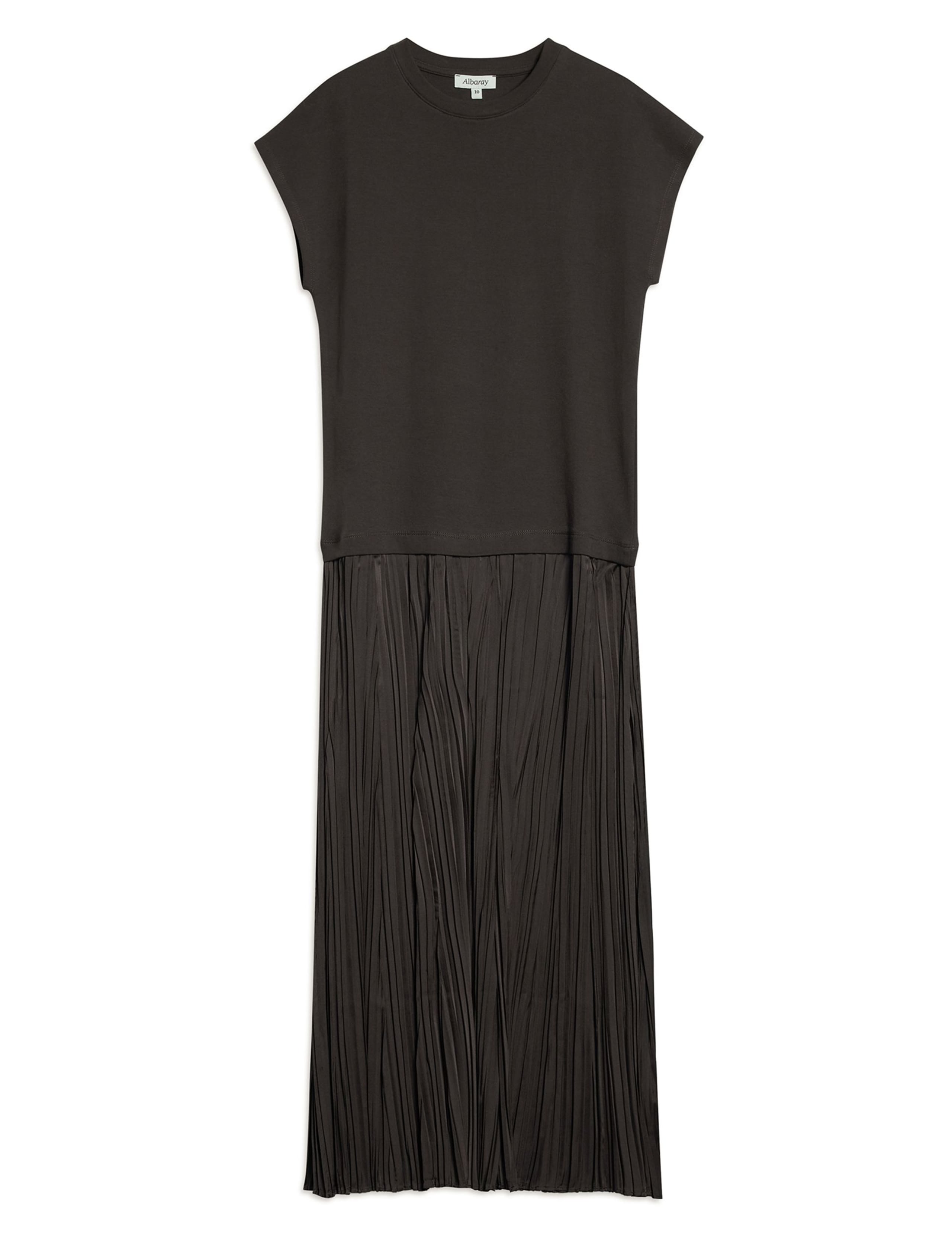 Plisse Midi T-Shirt Dress 2 of 4