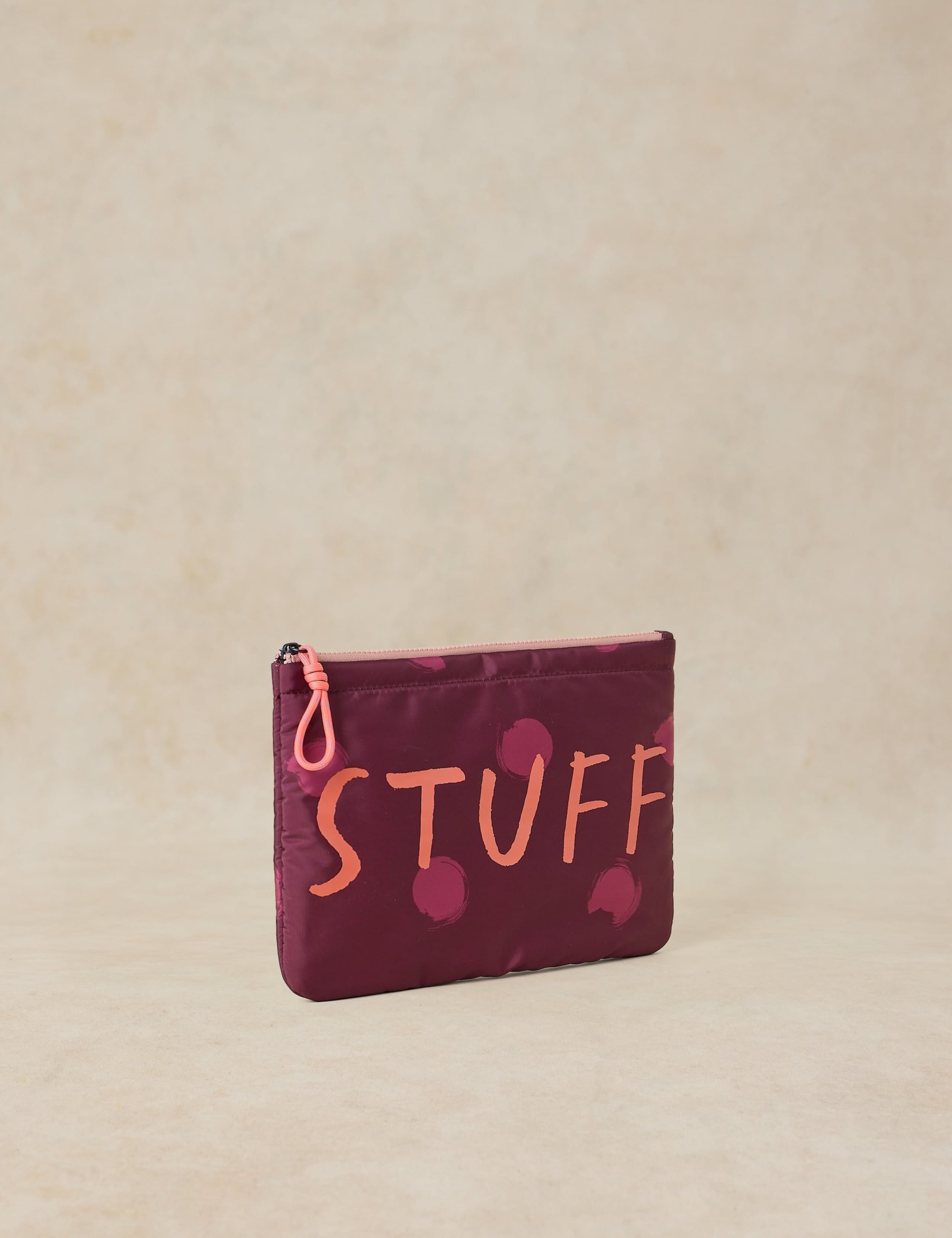 Printed 'Stuff' Zipped Pouch 2 of 4