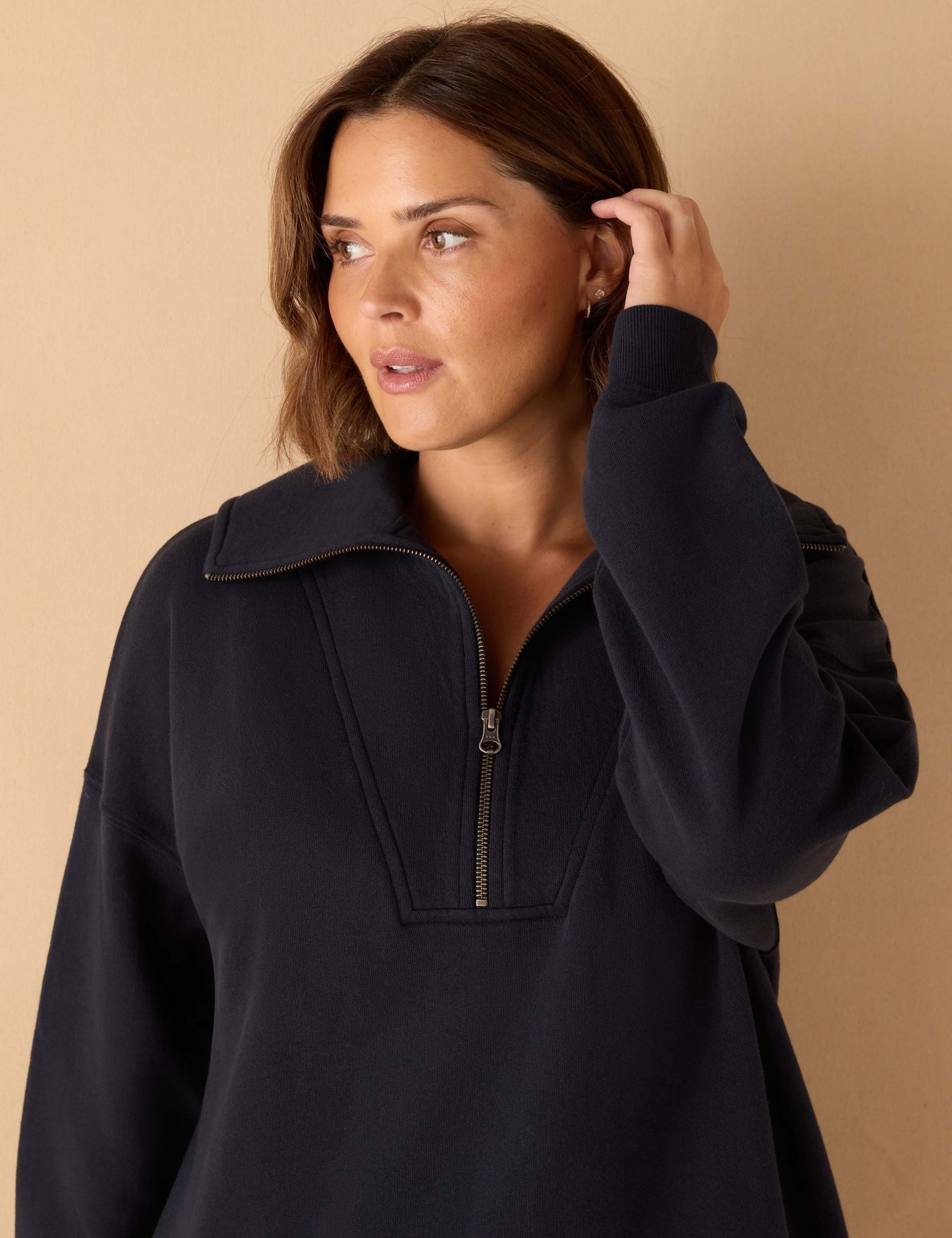 Pure Cotton Half Zip Sweatshirt 3 of 3
