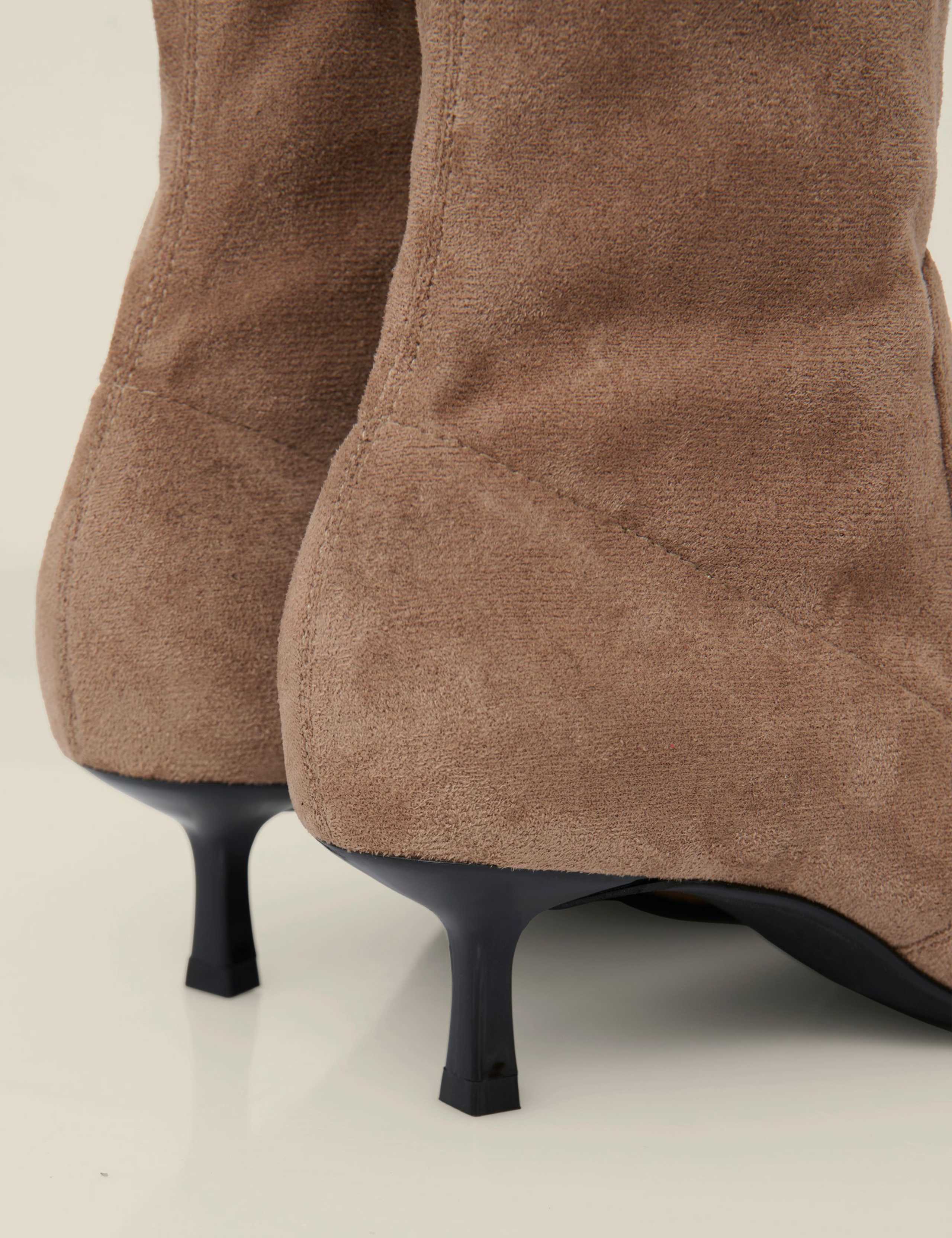 Faux Suede Kitten Heel Ankle Boots 4 of 4