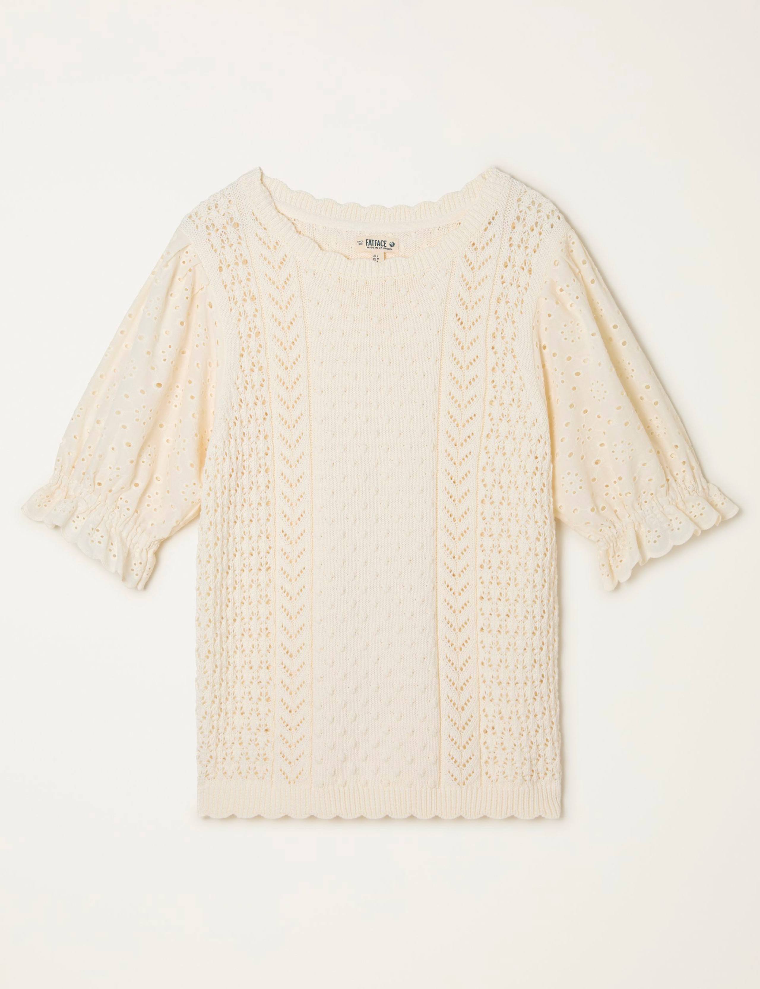 Pure Cotton Textured Knitted Top 2 of 6