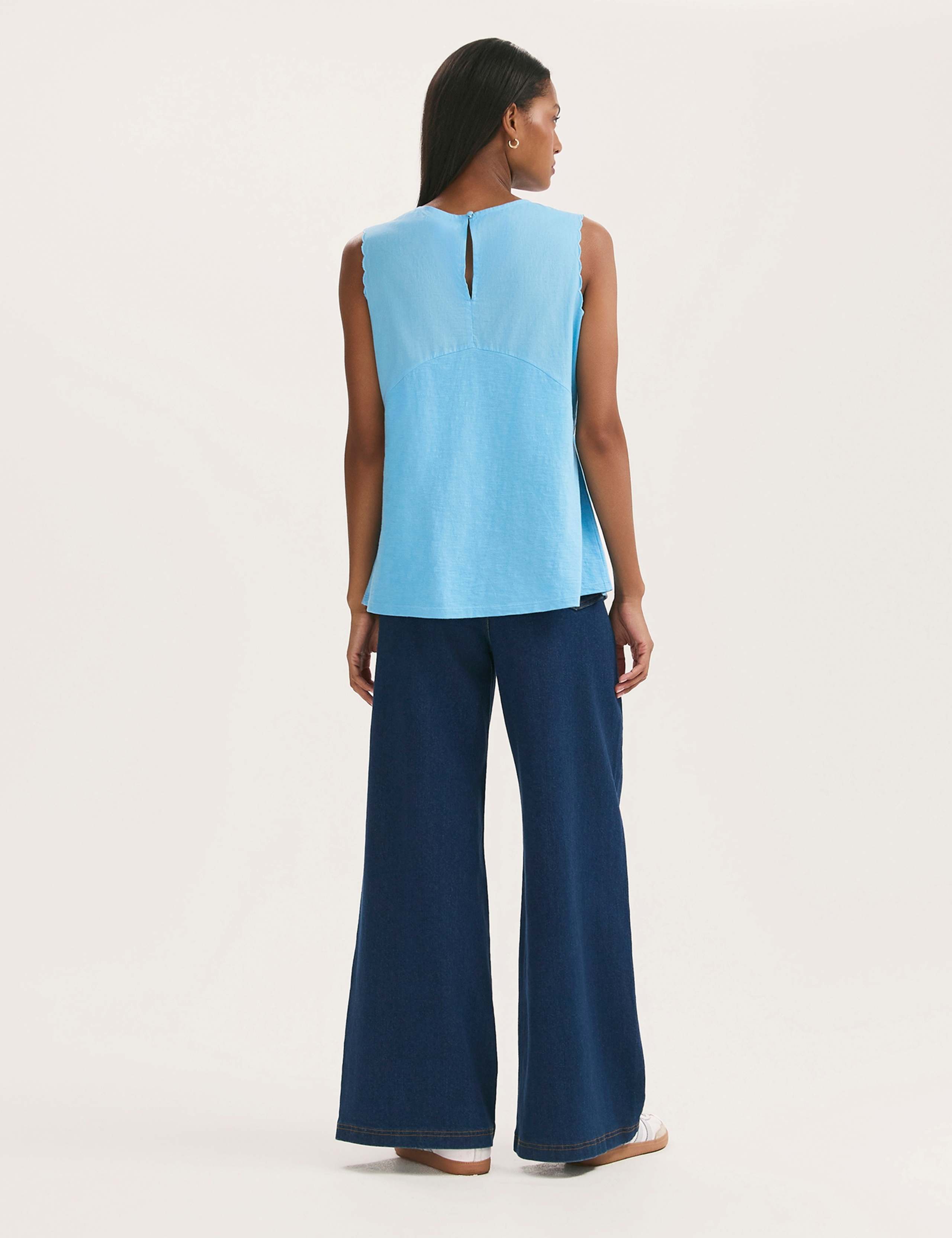 Jersey Broderie Embroidered Waisted Top 3 of 4