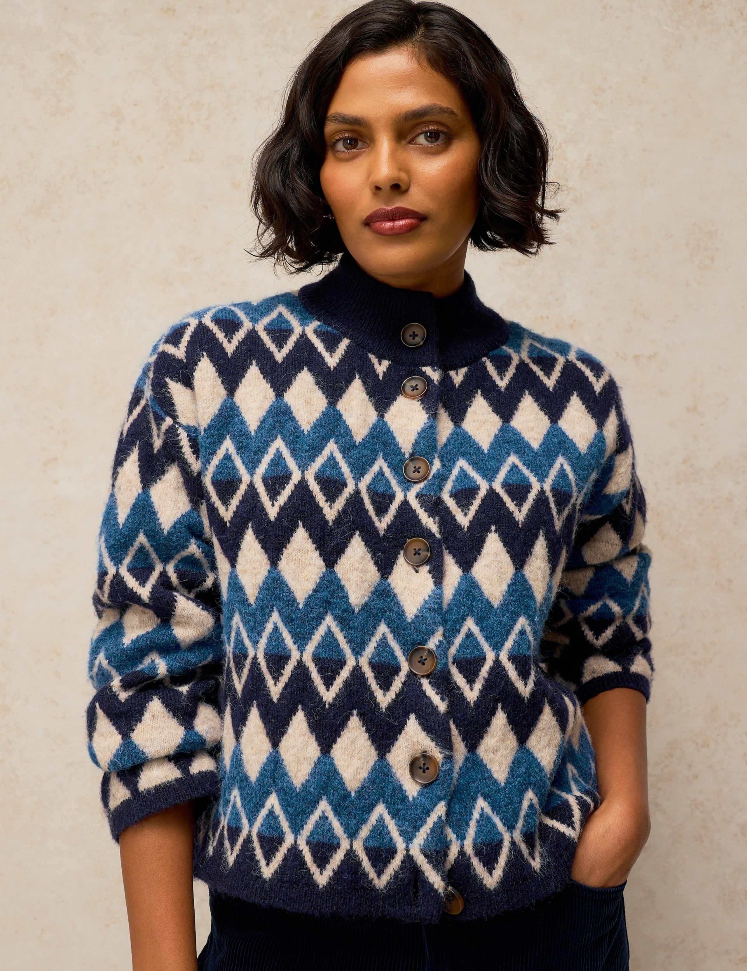 Margot Fair Isle Collared Cardigan 1 of 6
