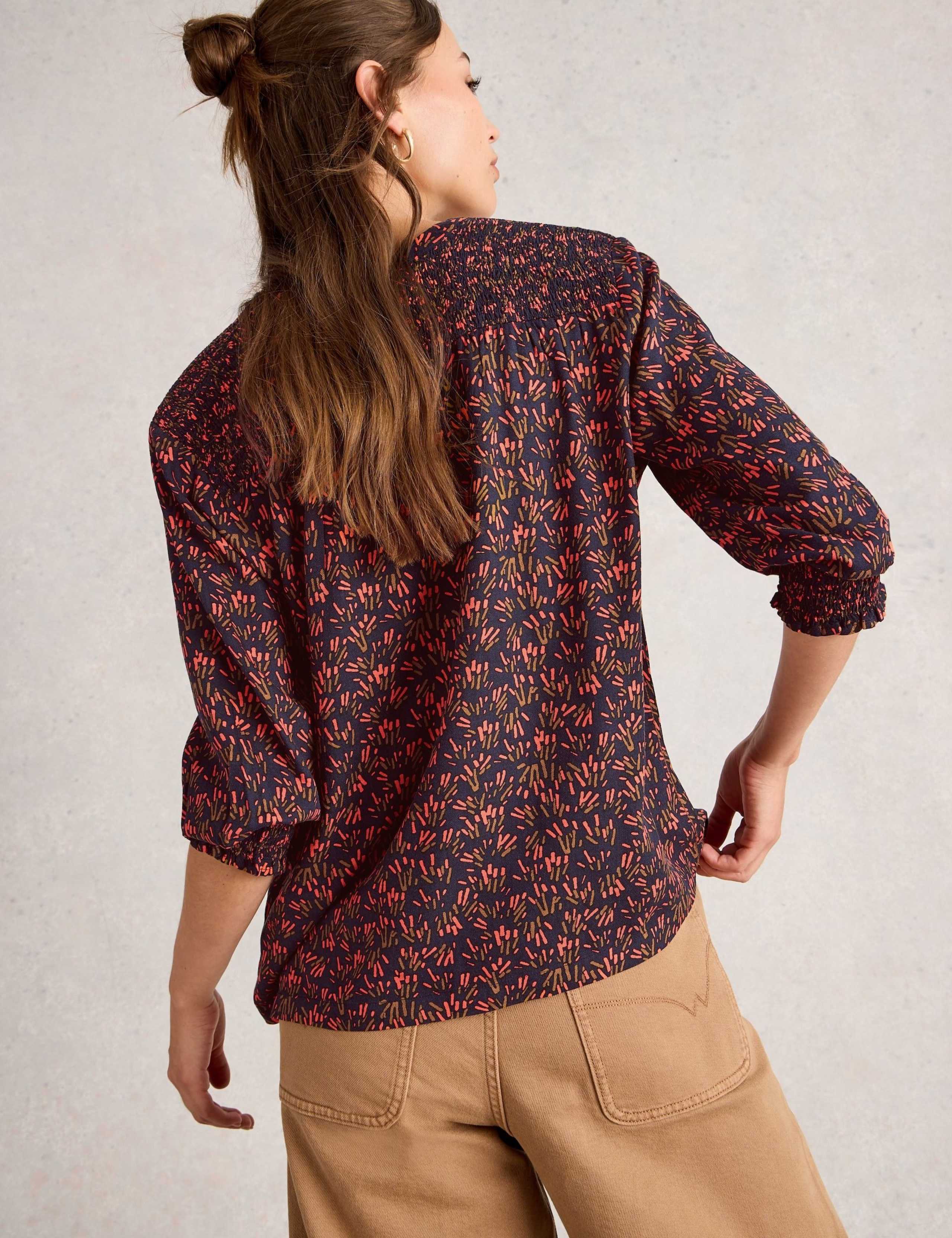 Floral V-Neck Puff Sleeve Blouse 4 of 6
