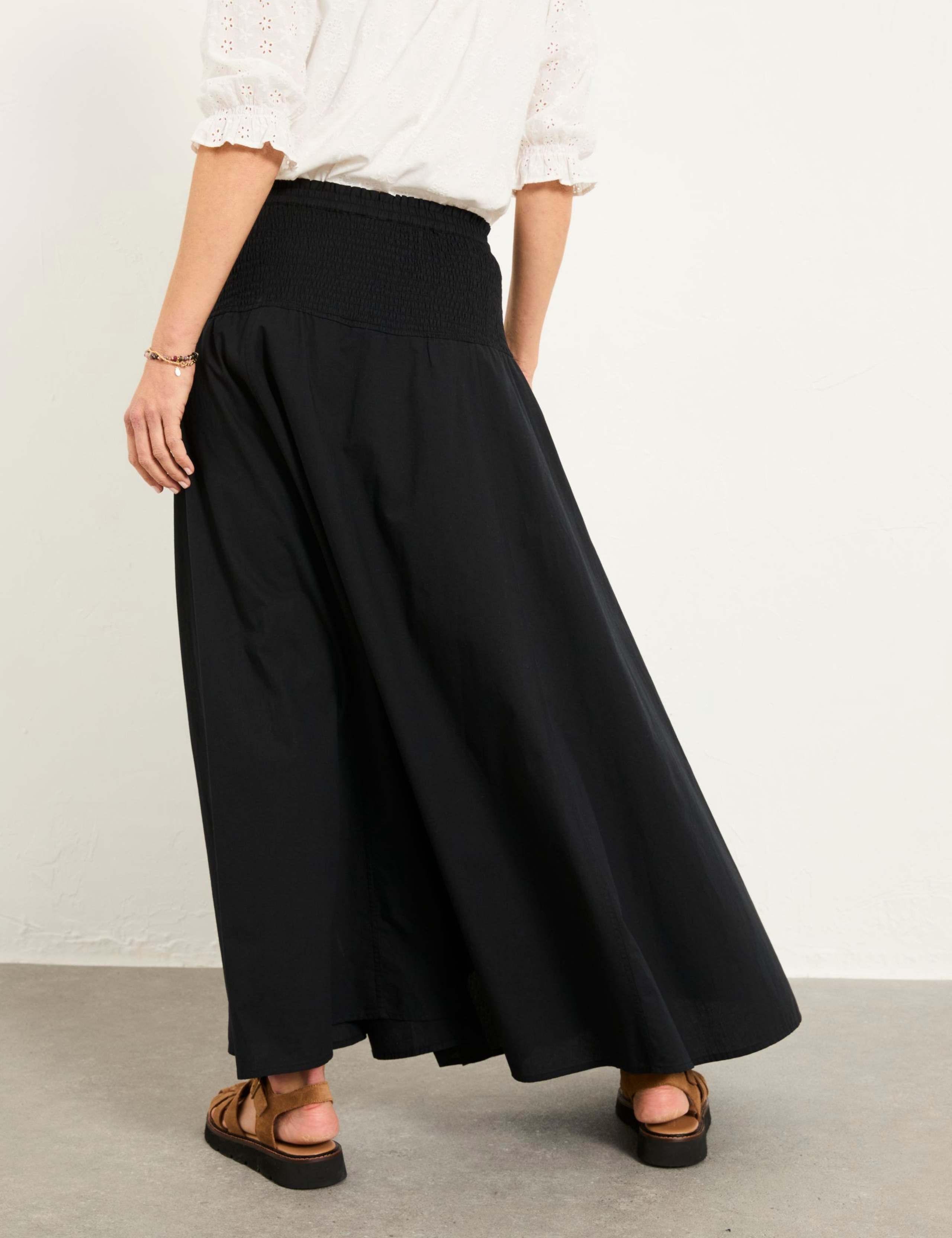 Pure Cotton Side Split Midi A-Line Skirt 4 of 6