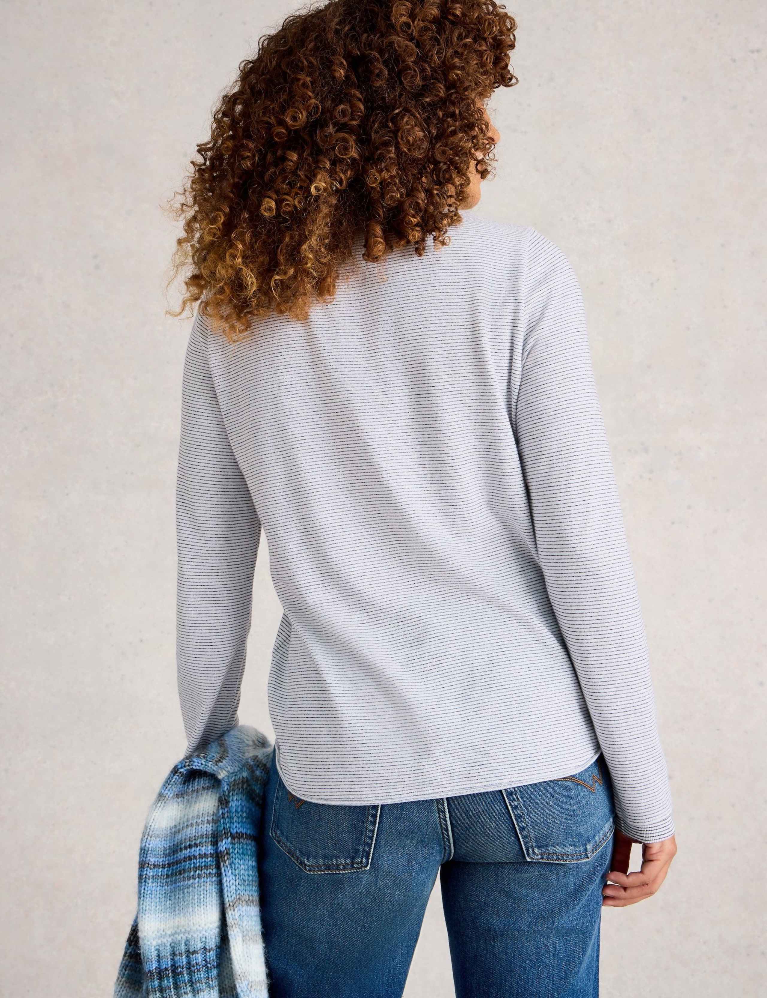 Cotton Rich Sparkle Striped  Top 6 of 6