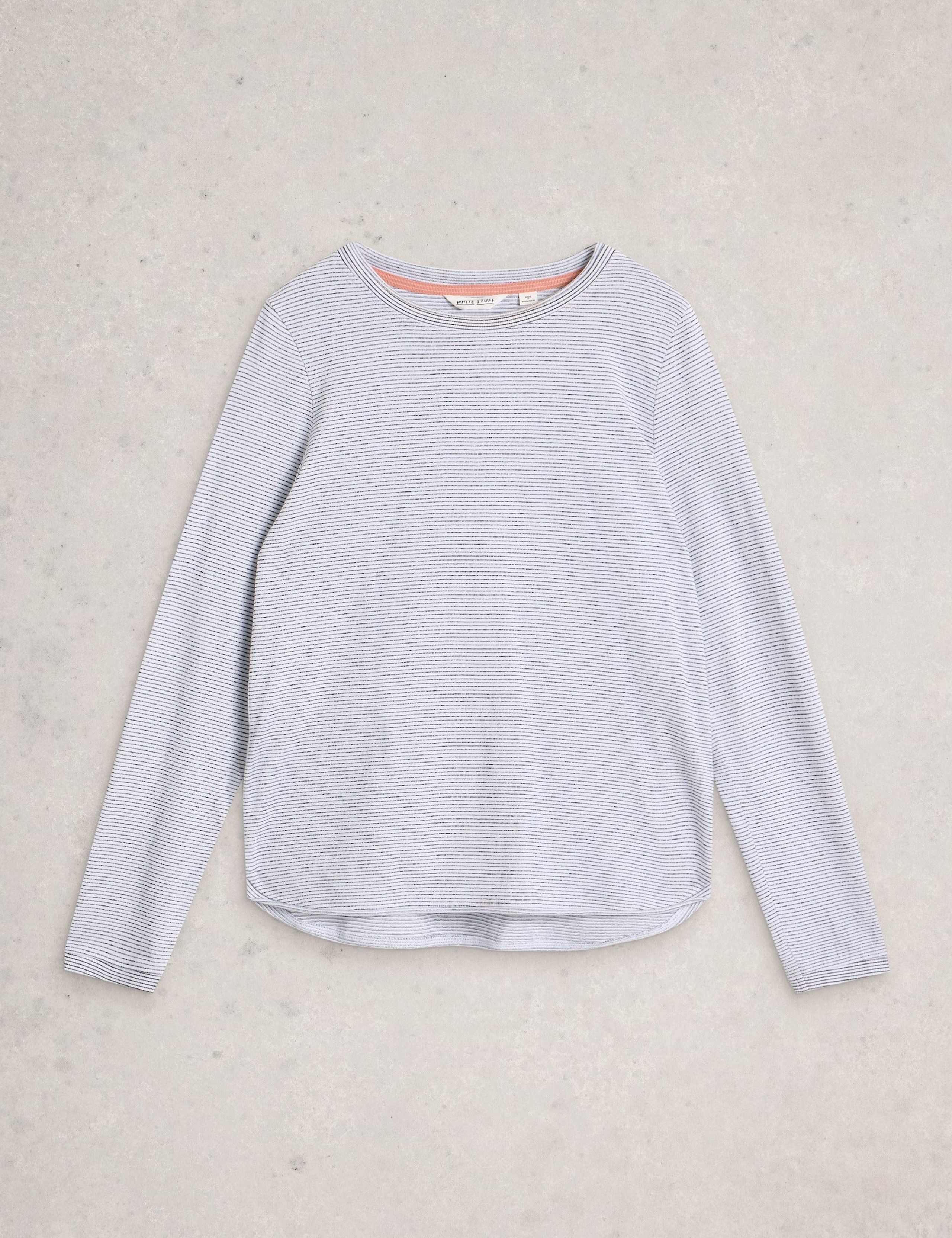Cotton Rich Sparkle Striped  Top 2 of 6