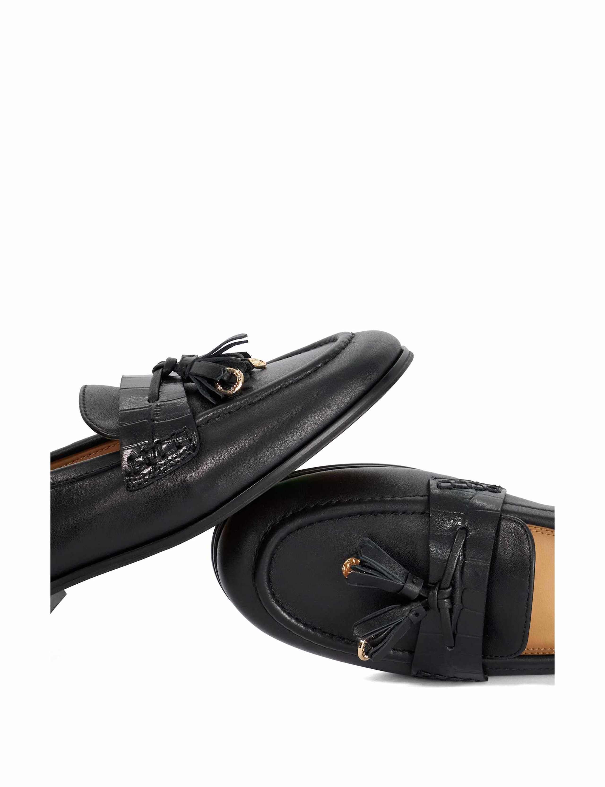 Leather Slip On Block Heel Loafers 5 of 5