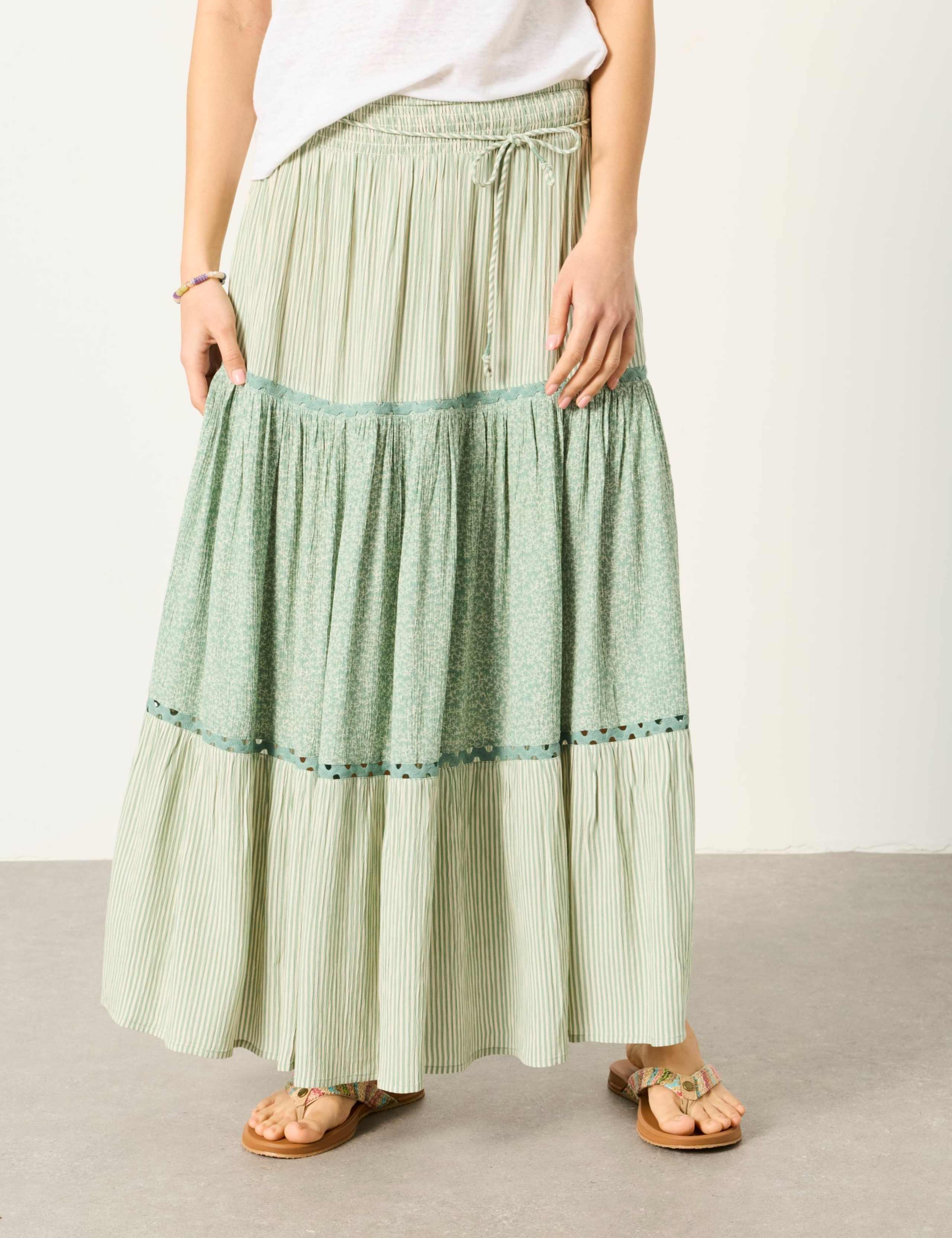 Printed Maxi Tiered Skirt 3 of 6