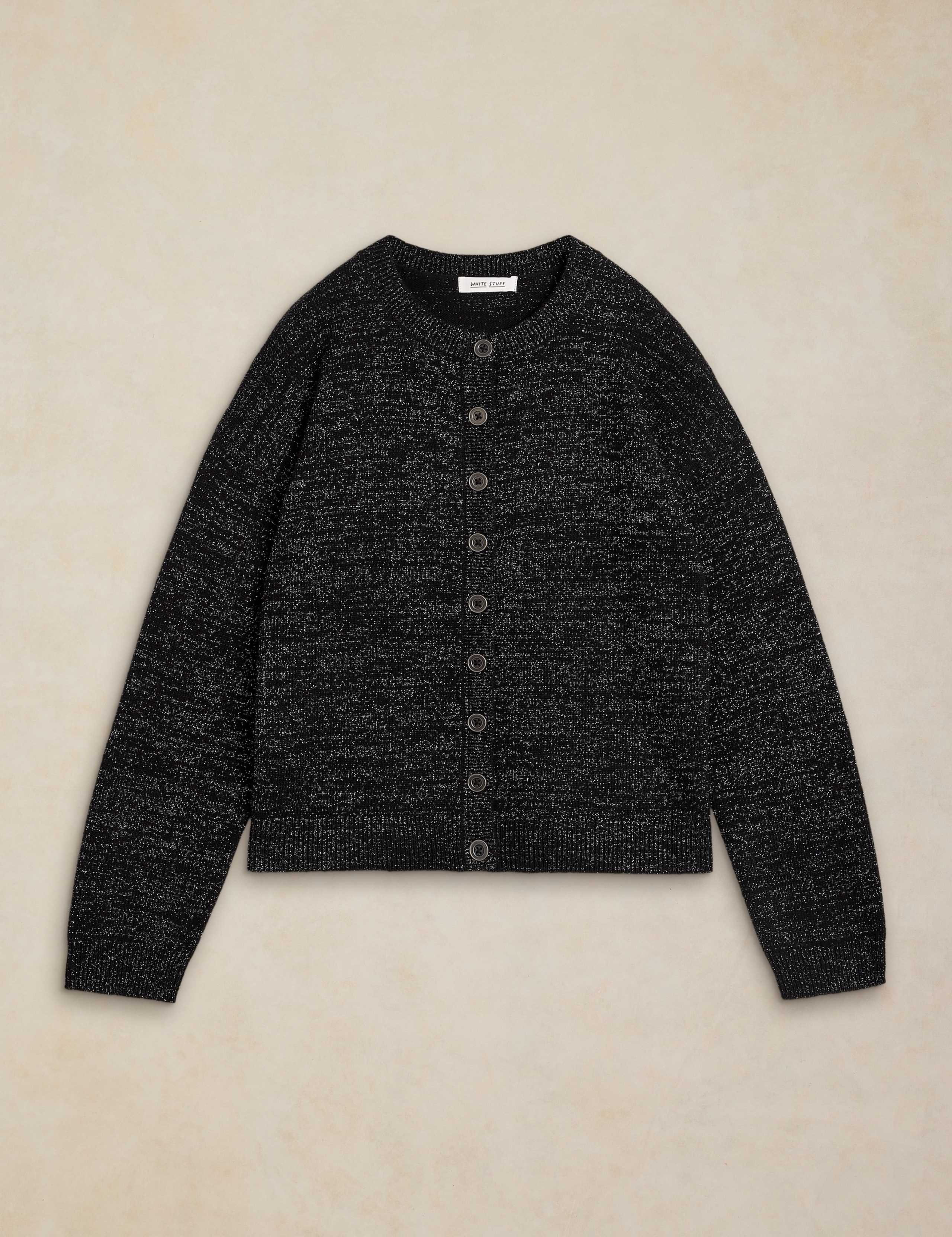 Sansa Wool Blend Sparkly Cardigan 2 of 6