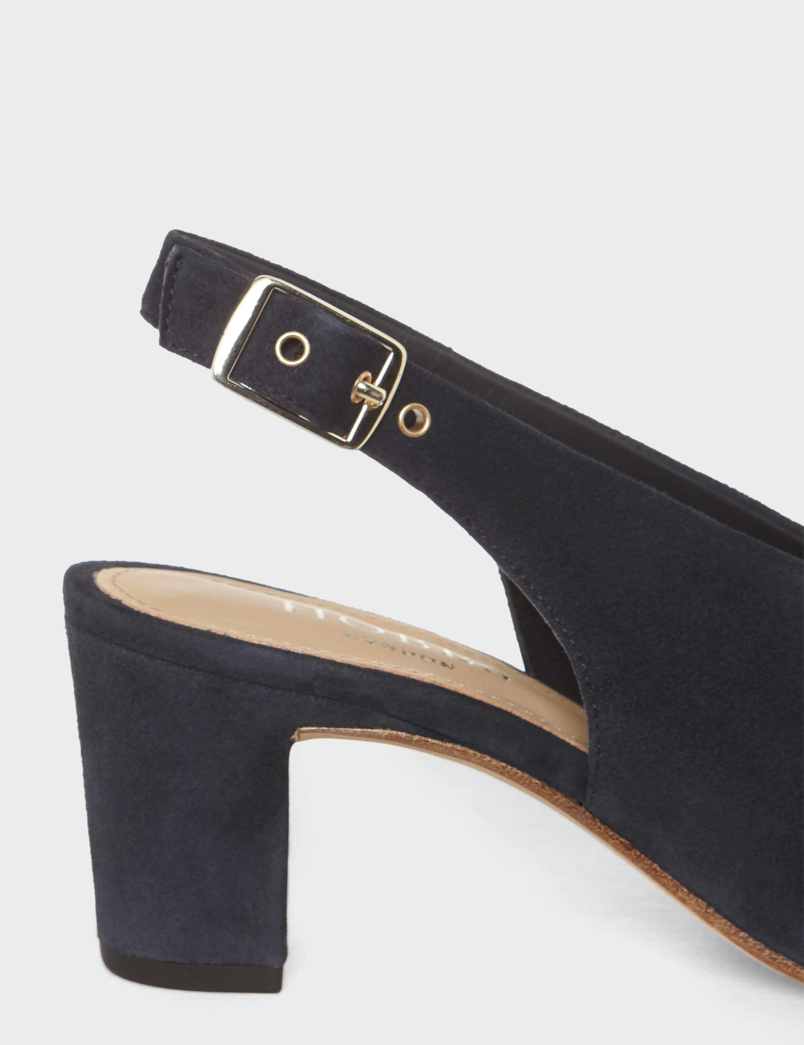 Suede Block Heel Slingback Sandals 4 of 6