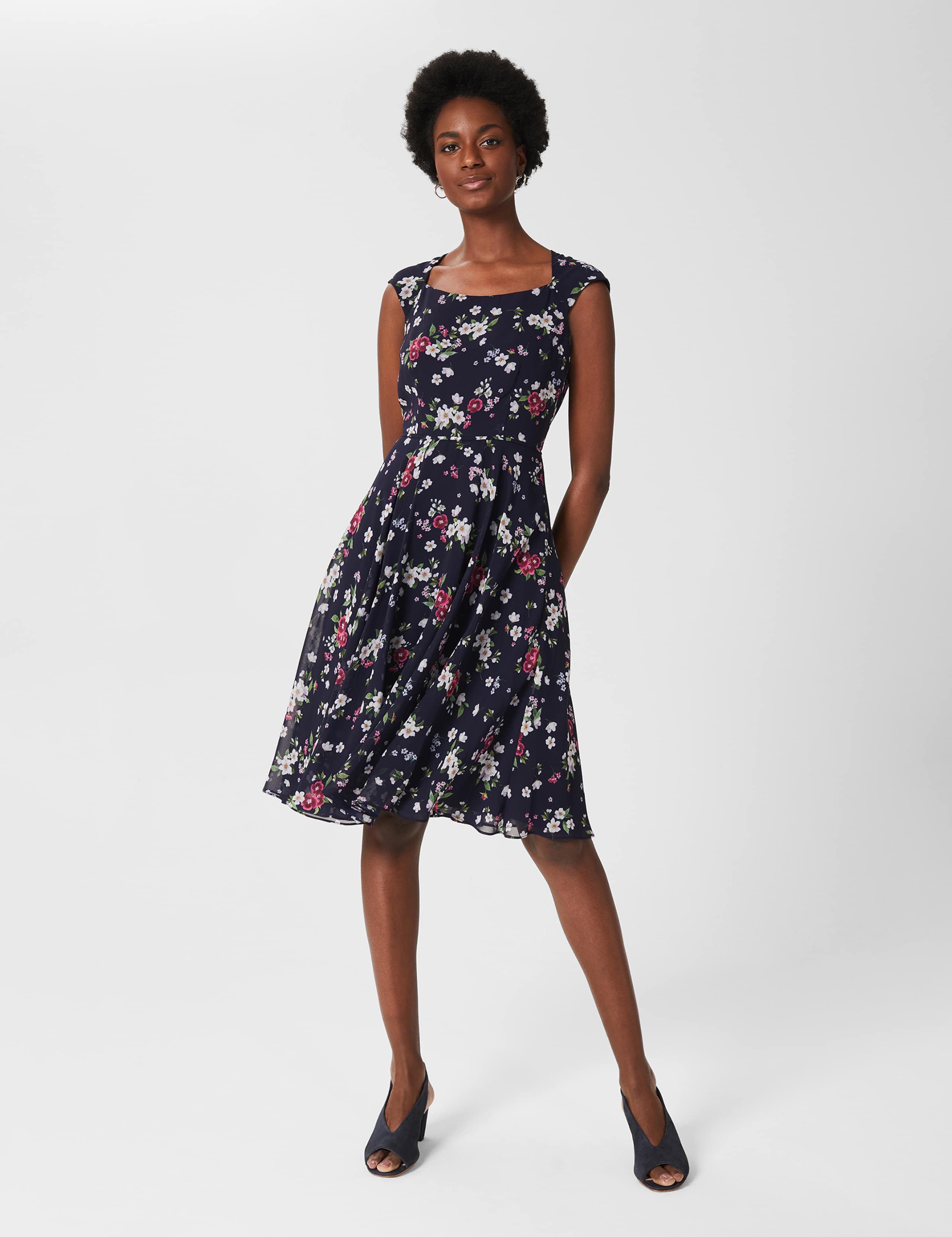 Suede Block Heel Slingback Sandals 6 of 6