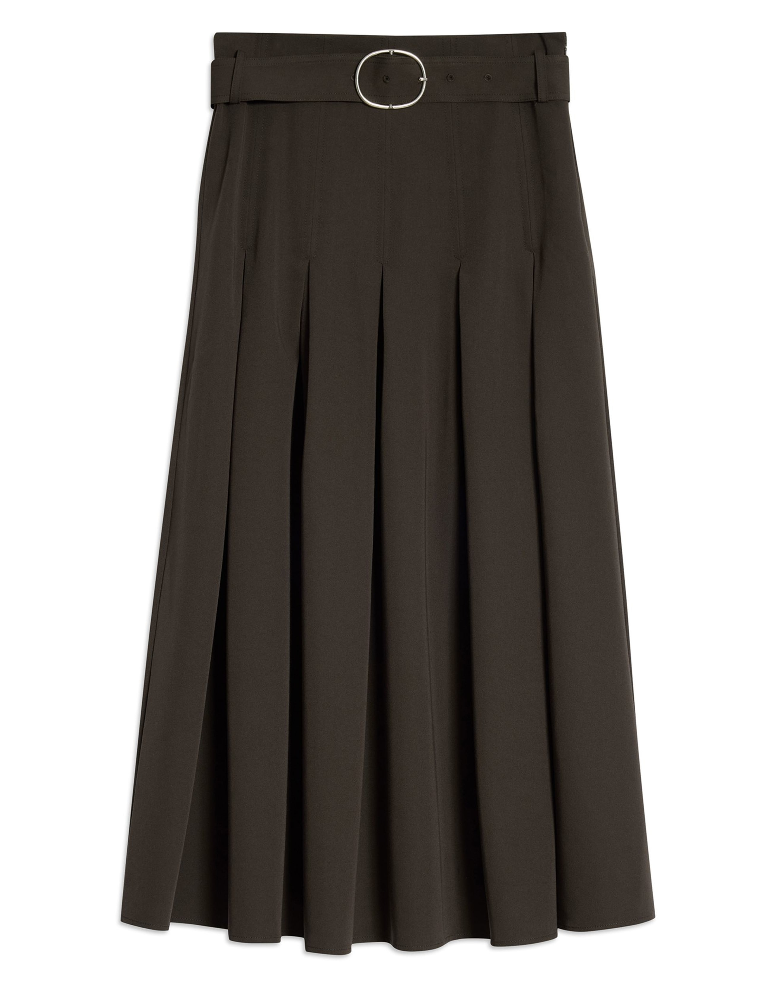 Tailored Pleated Midi Skirt 2 of 5