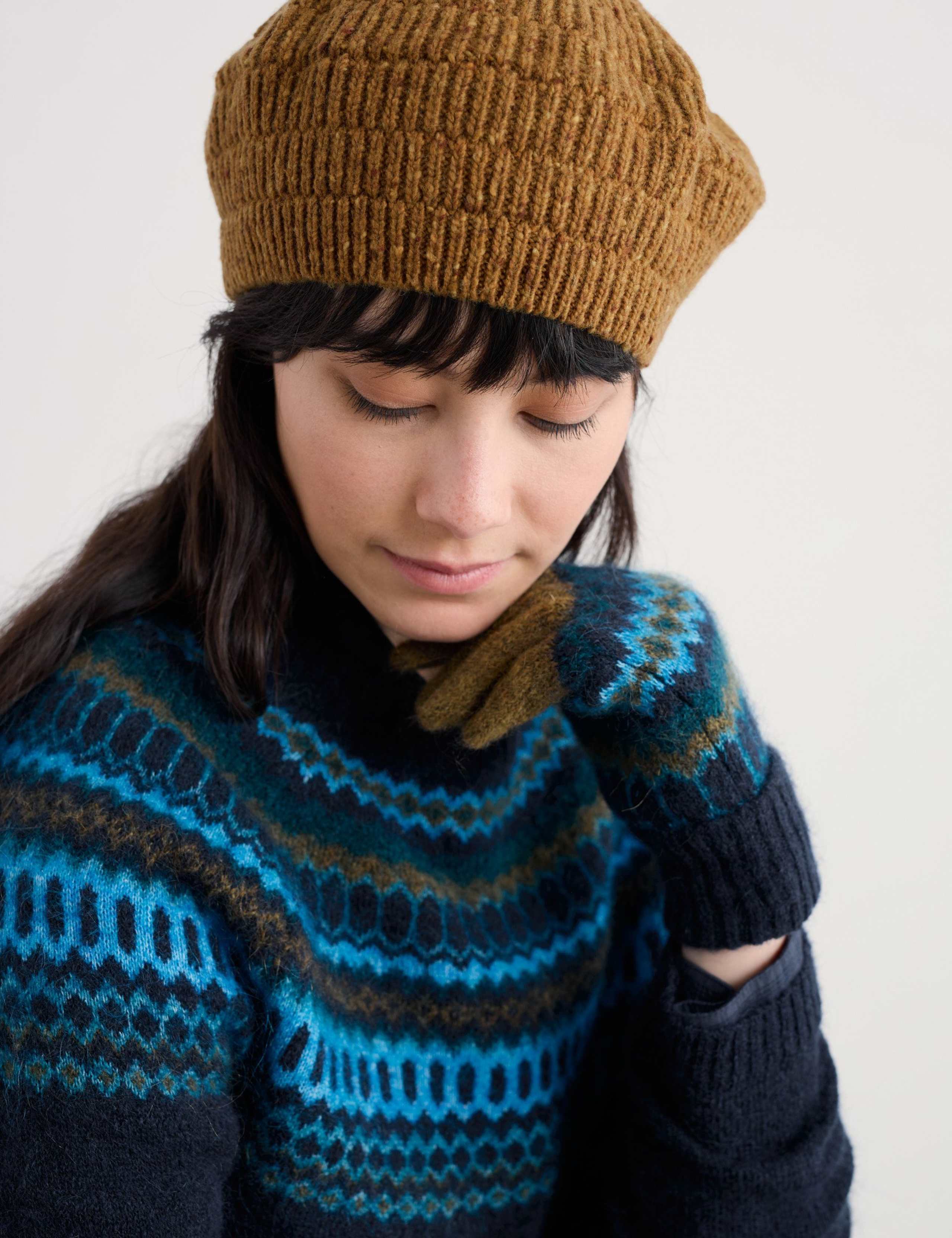 Wool Blend Patterned Gloves 3 of 4