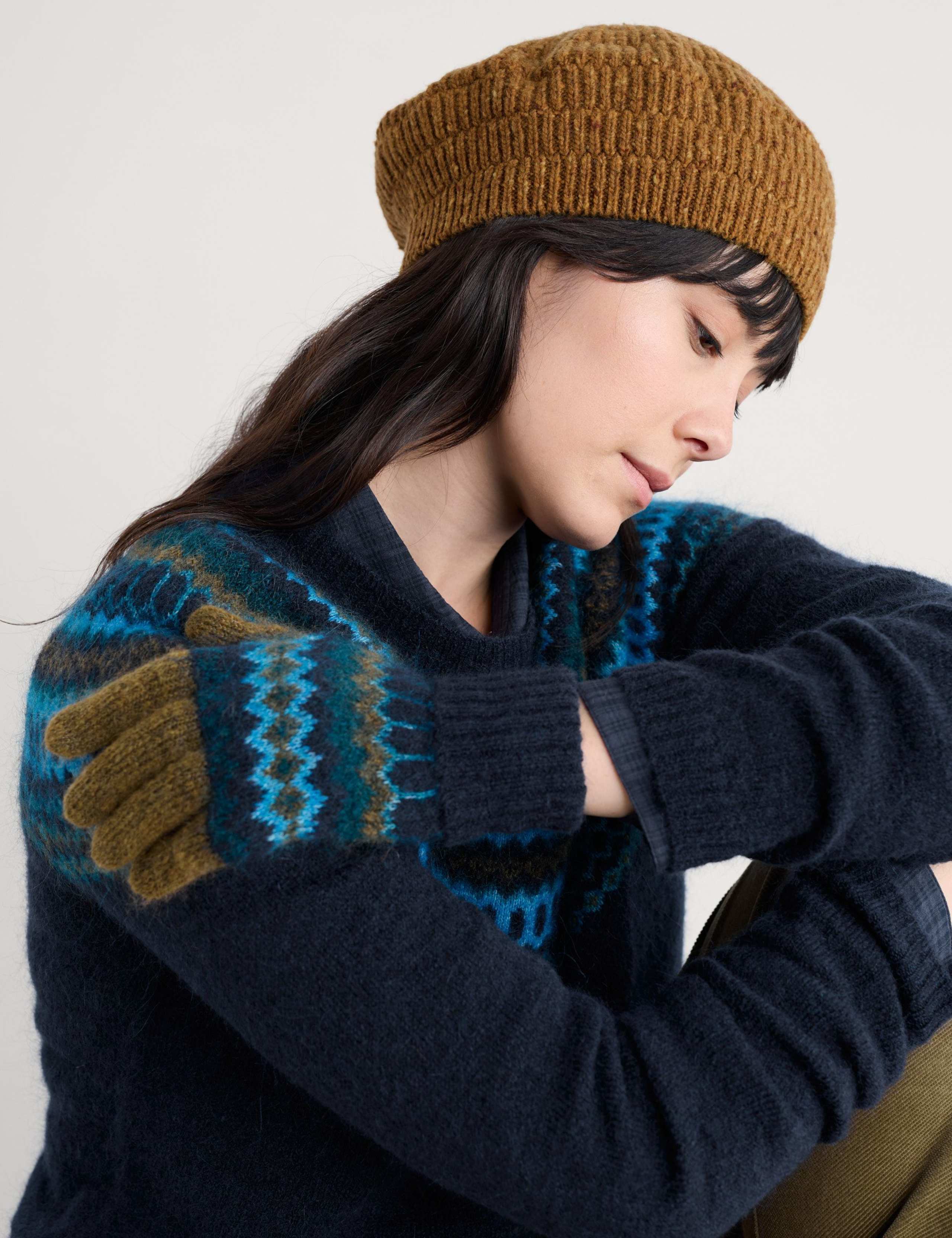 Wool Blend Patterned Gloves 4 of 4