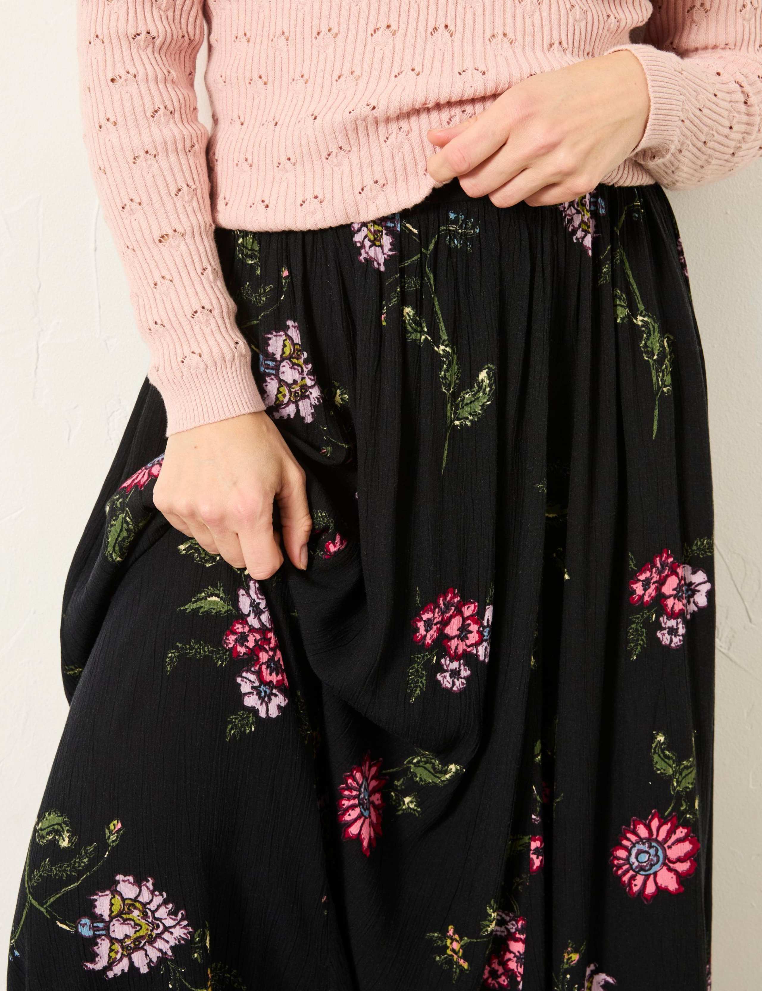 Floral Midi A-Line Skirt 3 of 6