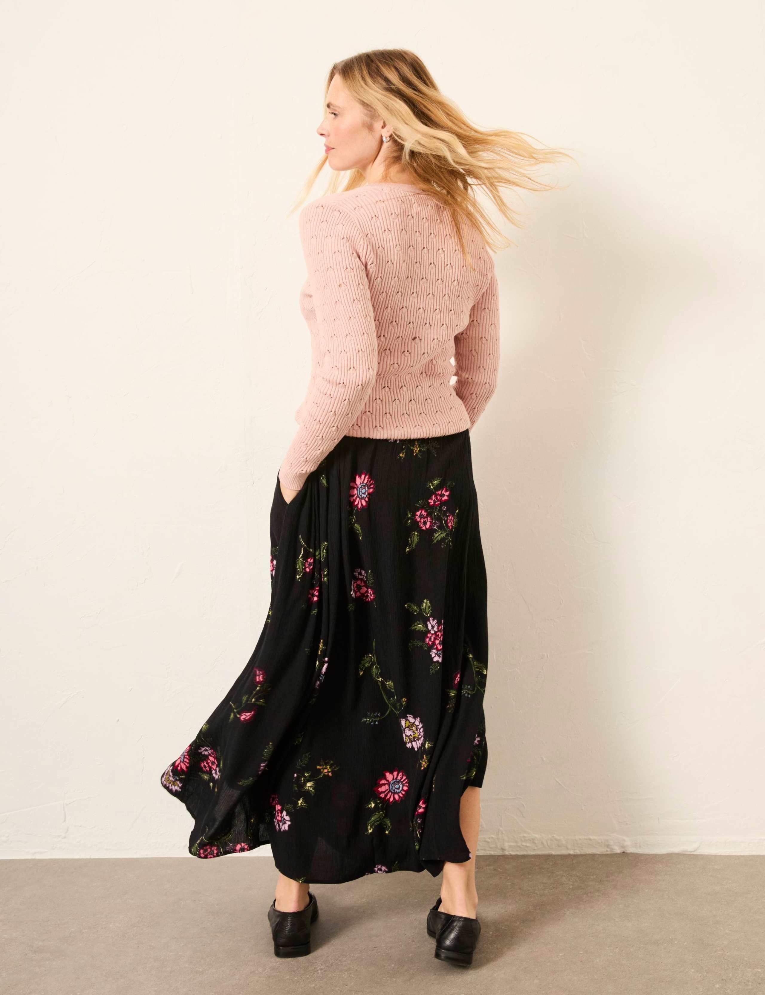 Floral Midi A-Line Skirt 5 of 6