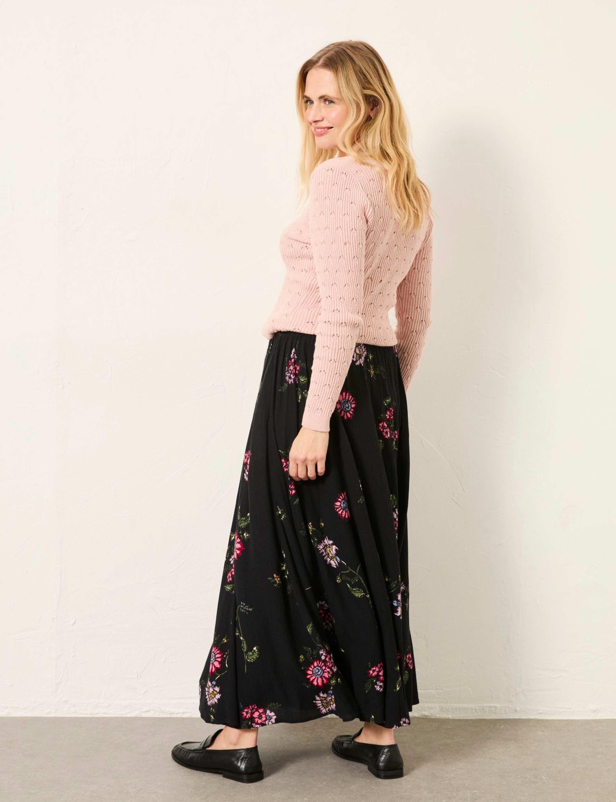 Floral Midi A-Line Skirt 6 of 6