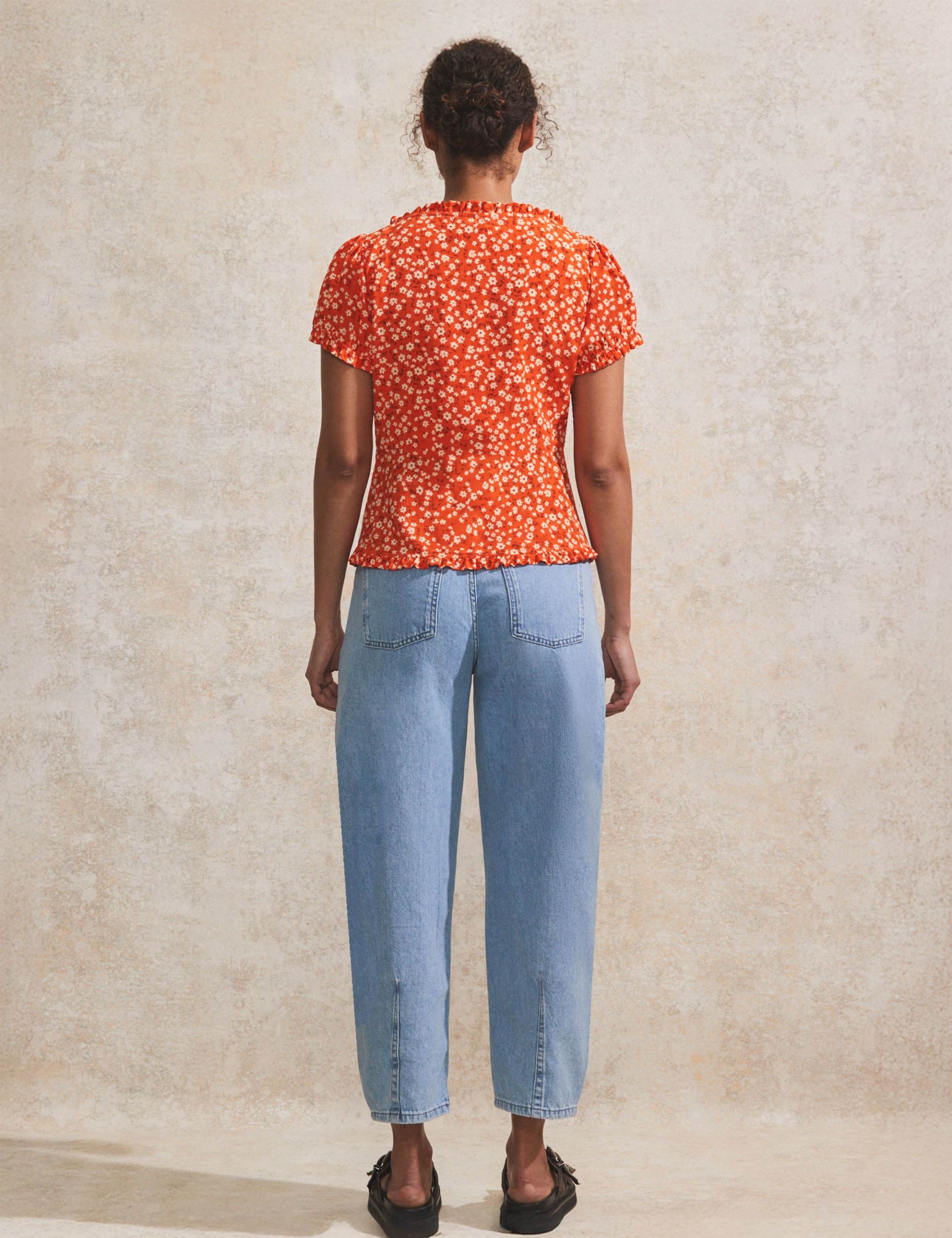 Floral Tie Neck Top 2 of 4