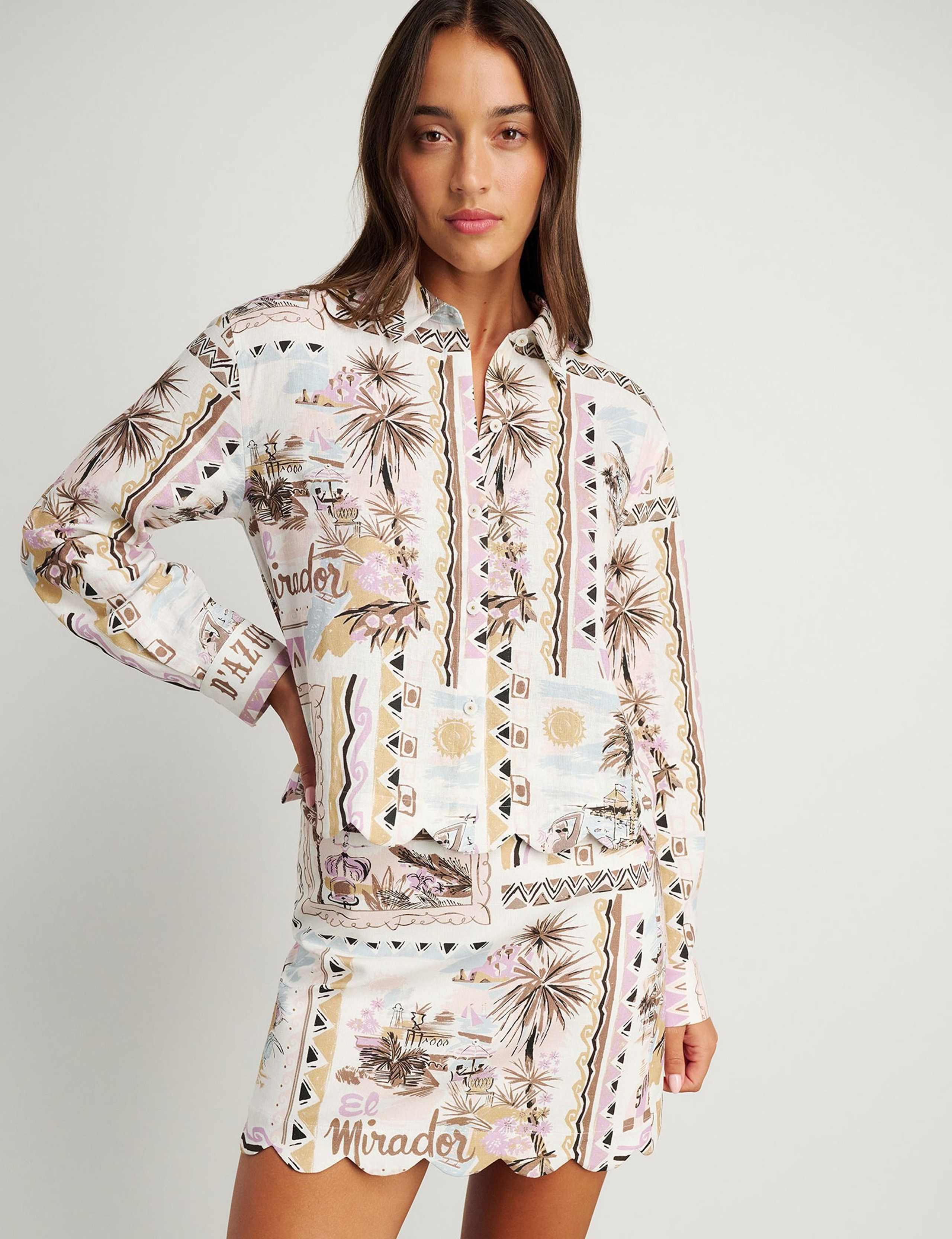Linen Rich Printed Shirt 3 of 5