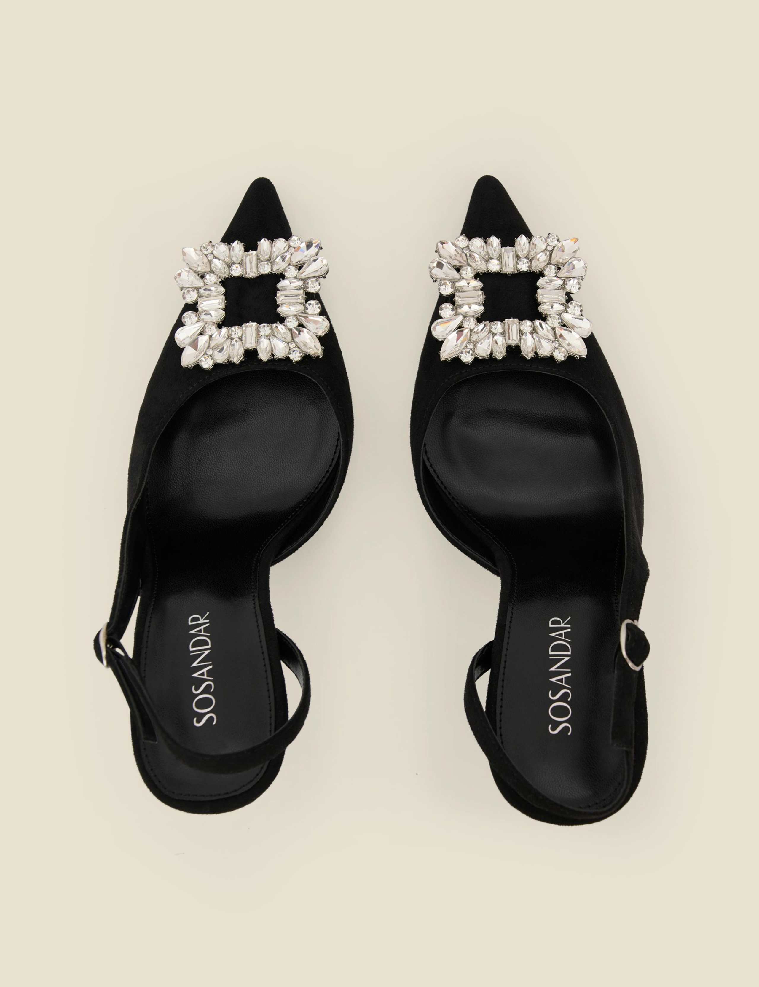 Sparkle Stiletto Heel Slingback Sandals 3 of 4