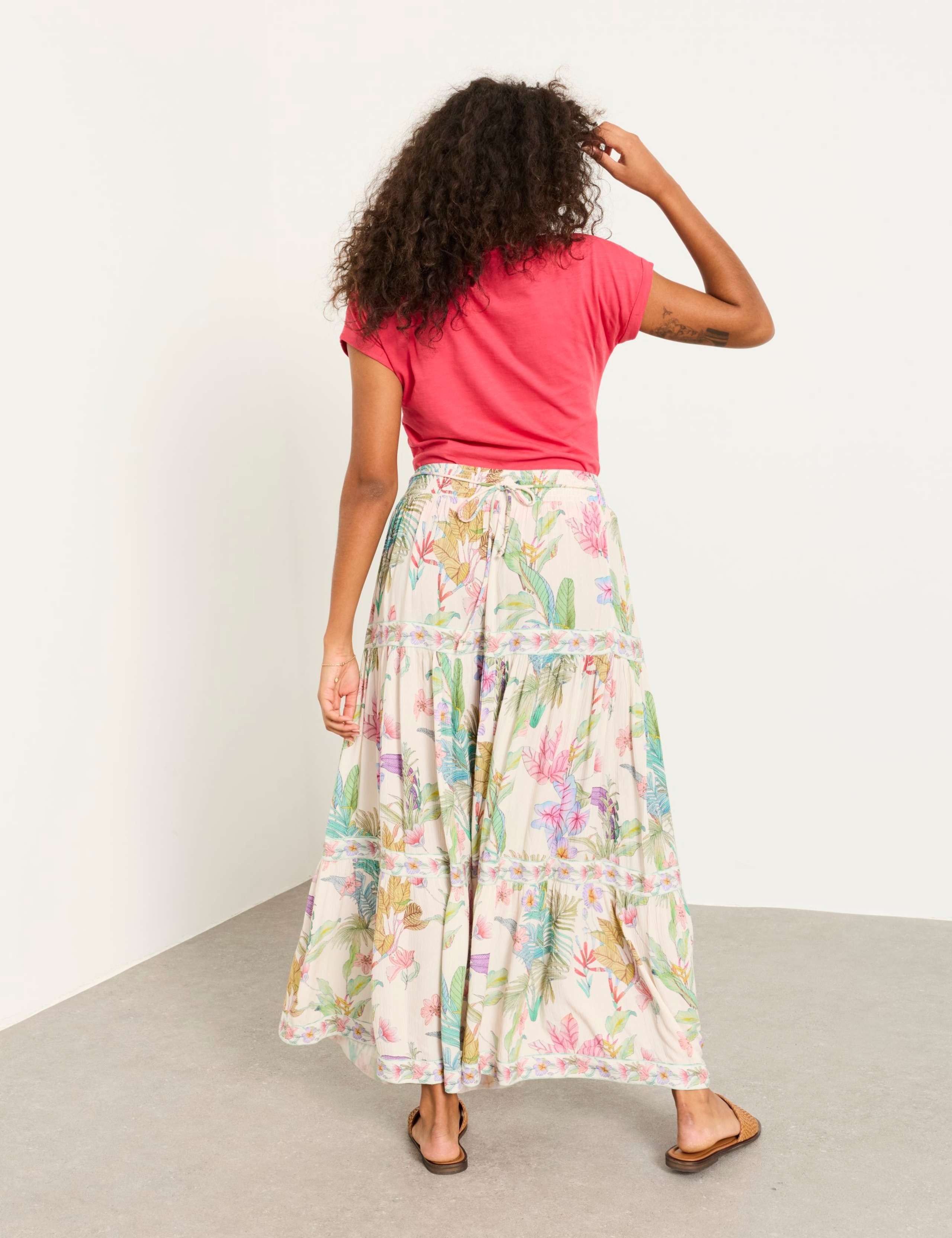 Floral Maxi Tiered Skirt 3 of 5
