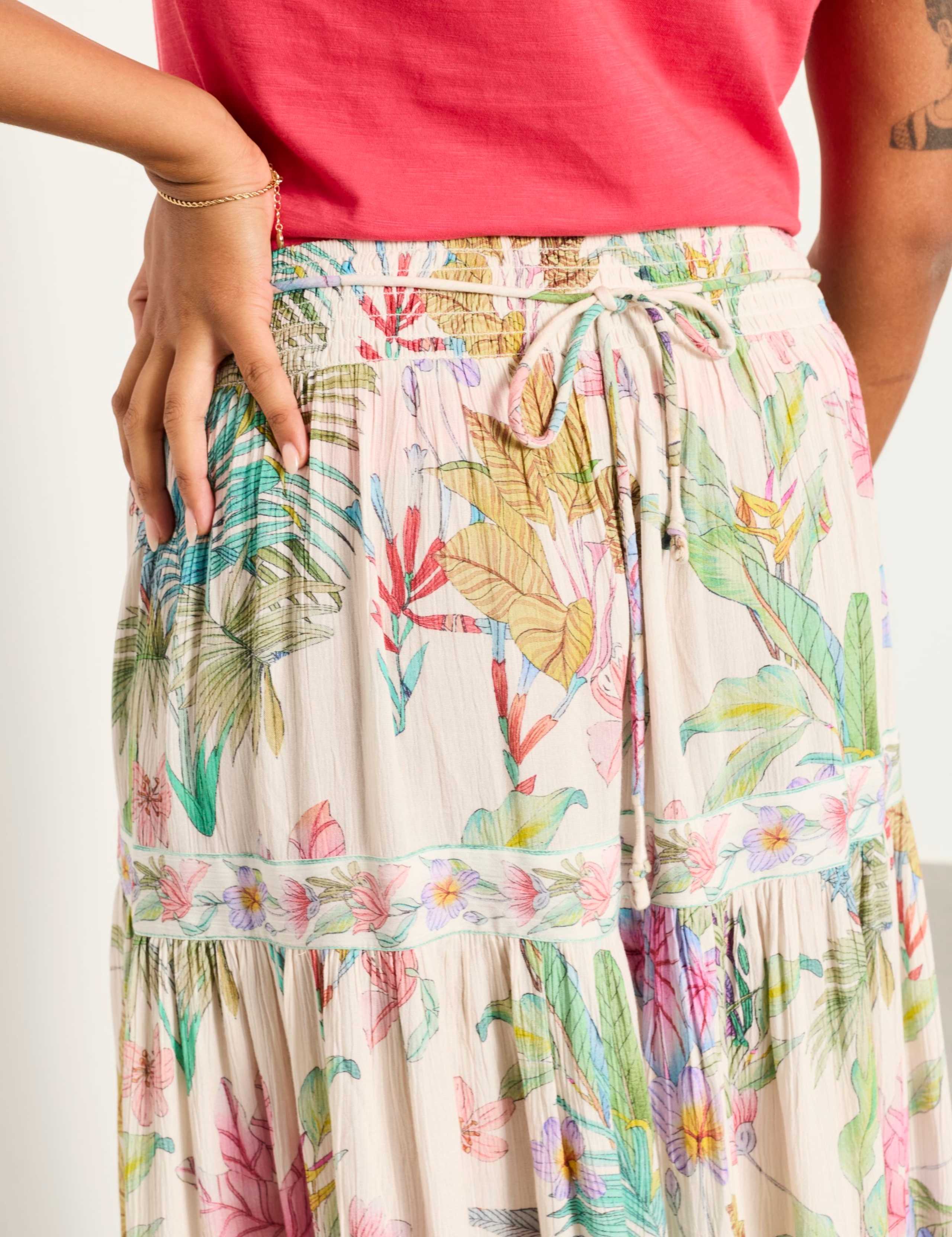 Floral Maxi Tiered Skirt 4 of 5