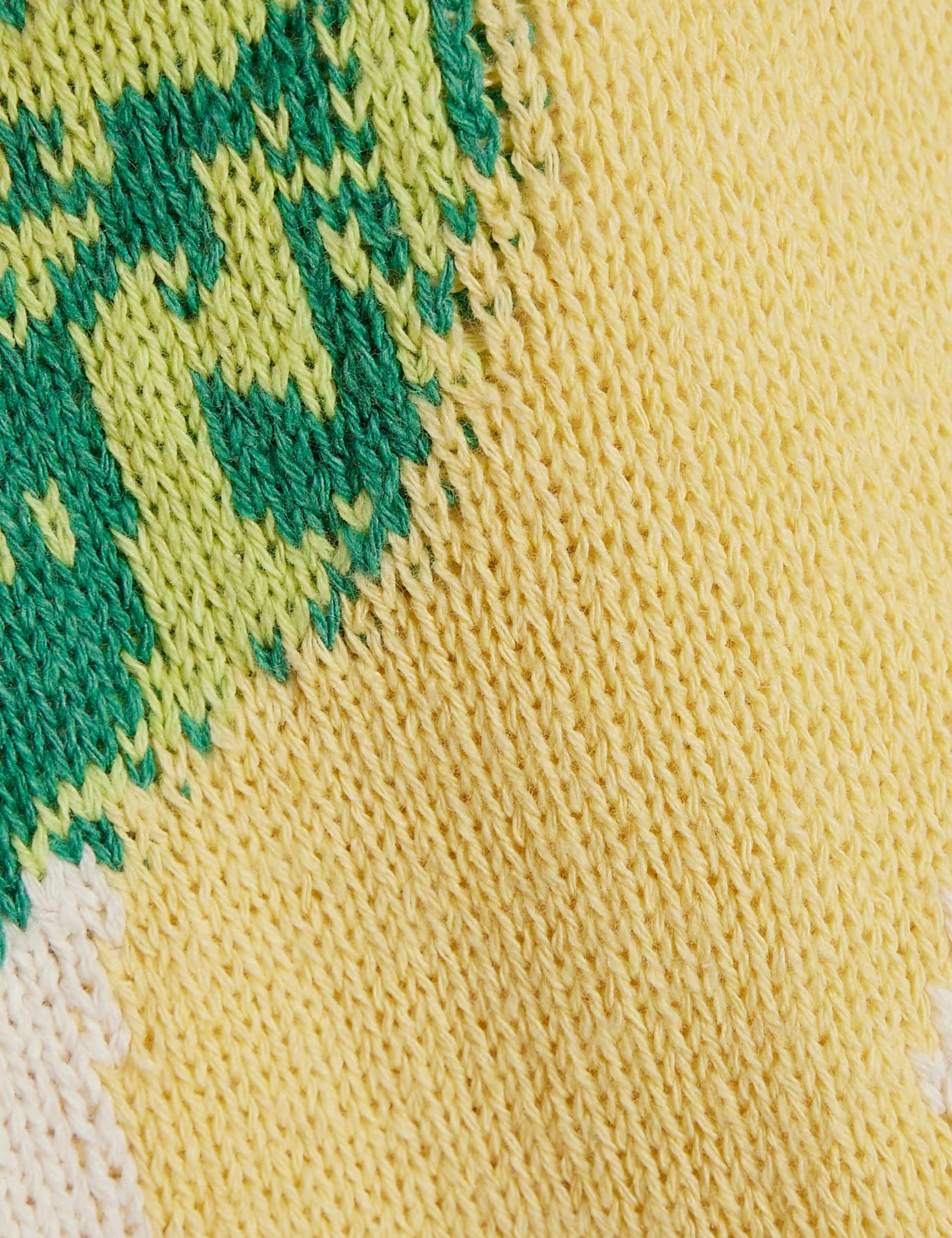 Pure Cotton Lemon Whipstitch Knitted Vest 3 of 4