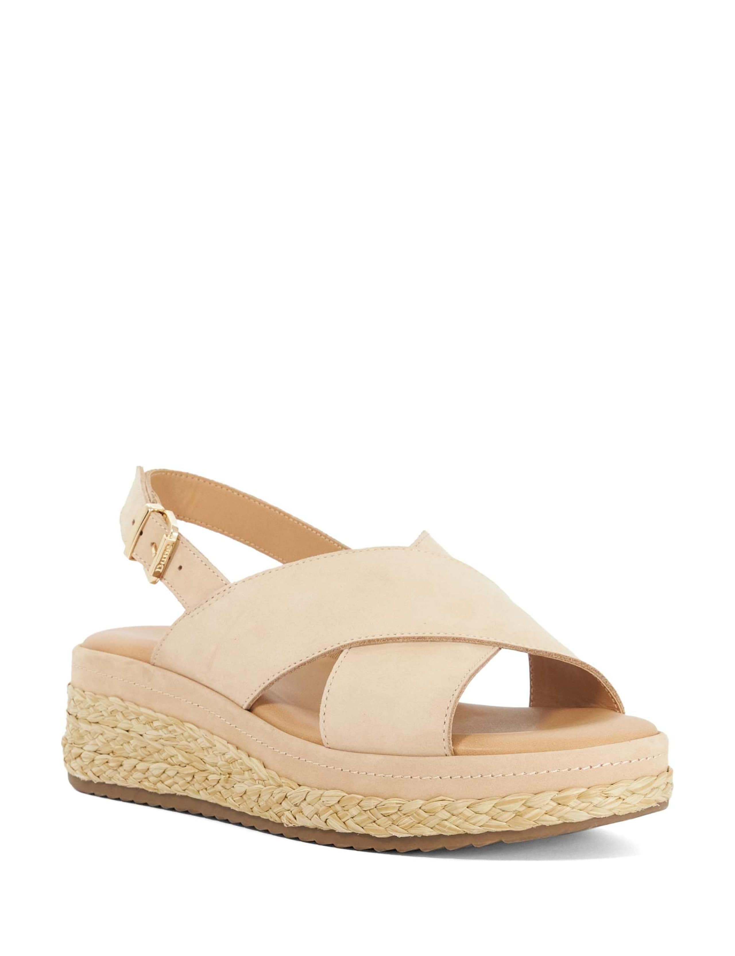 Leather Crossover Wedge Sandals 3 of 6