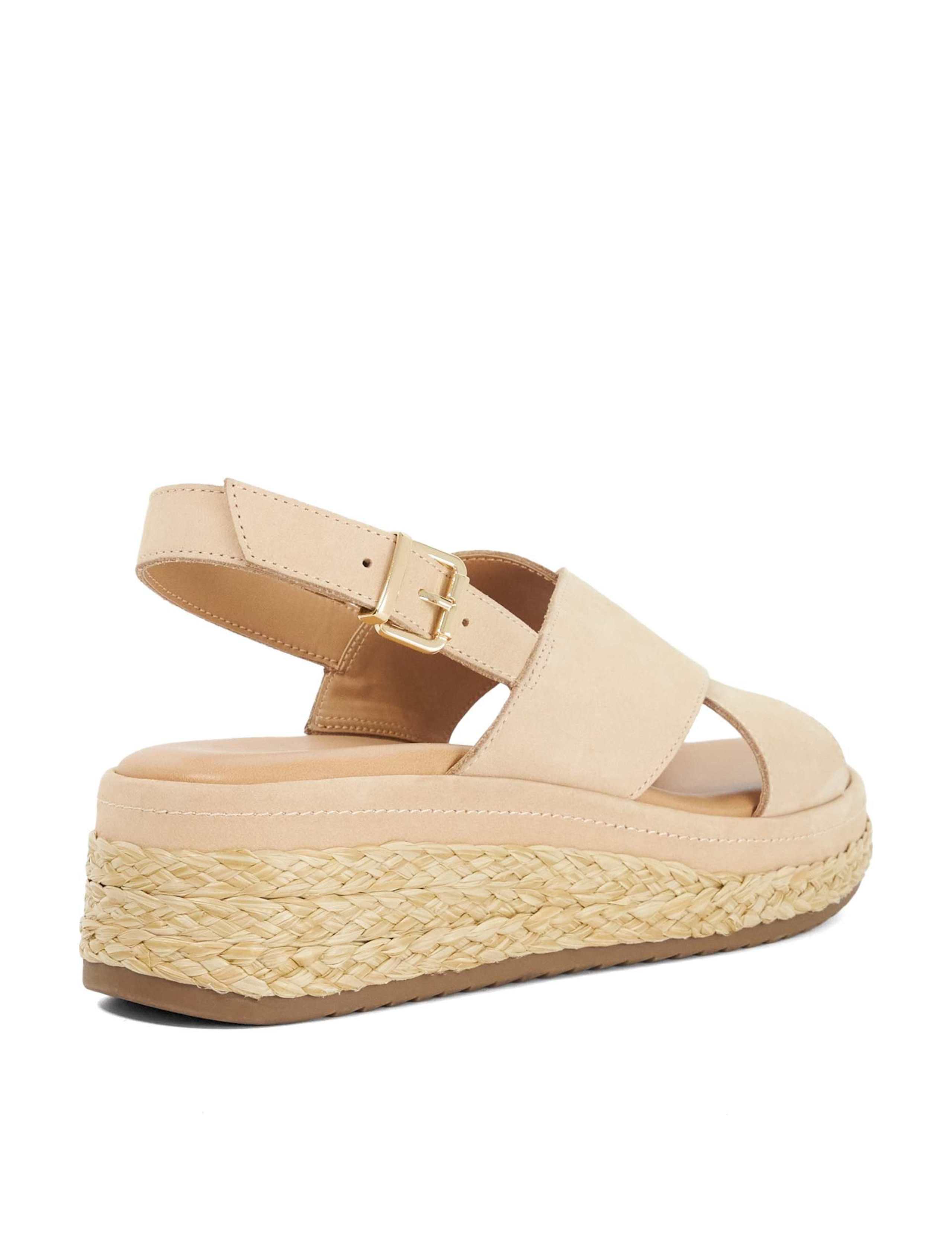 Leather Crossover Wedge Sandals 4 of 6