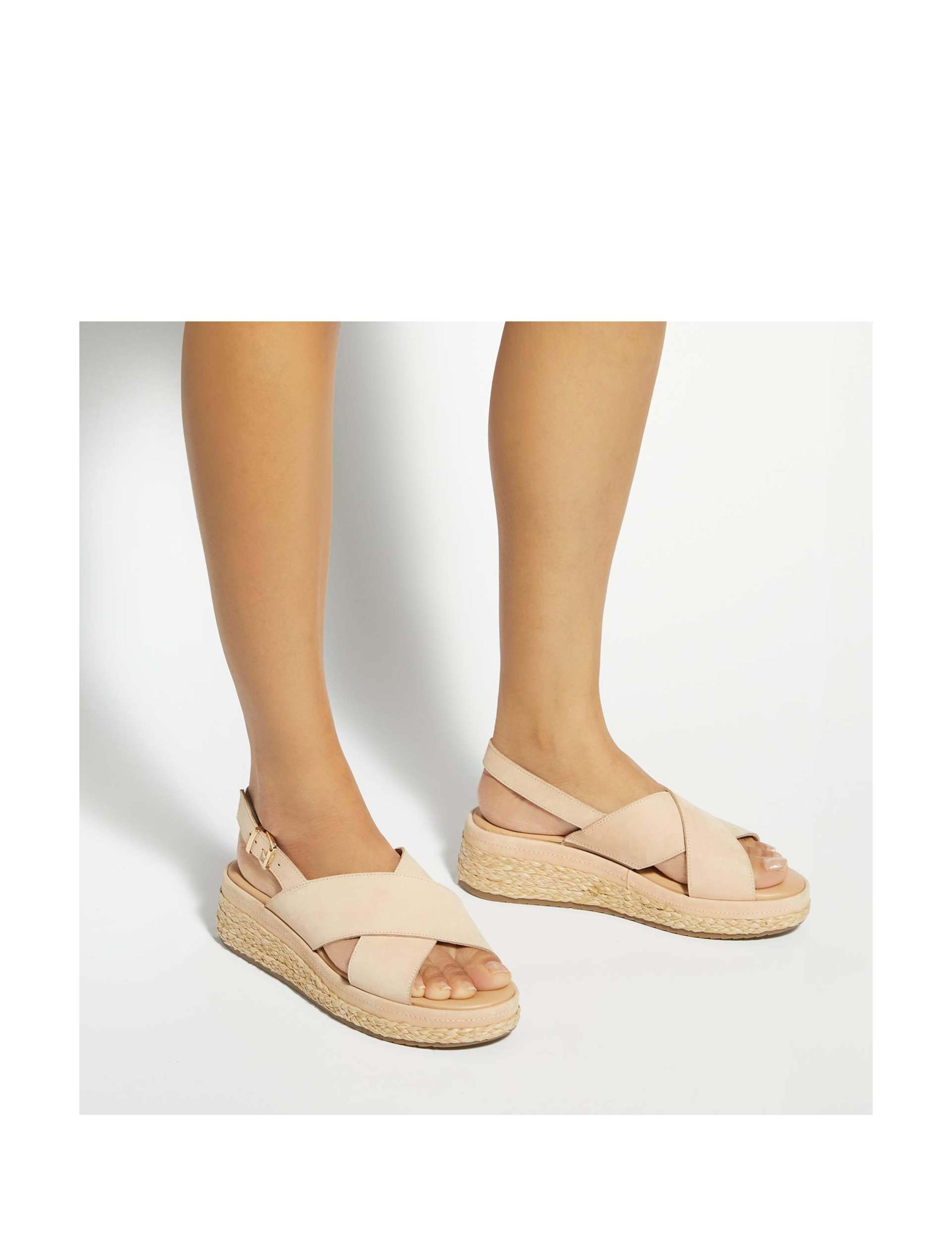 Leather Crossover Wedge Sandals 5 of 6