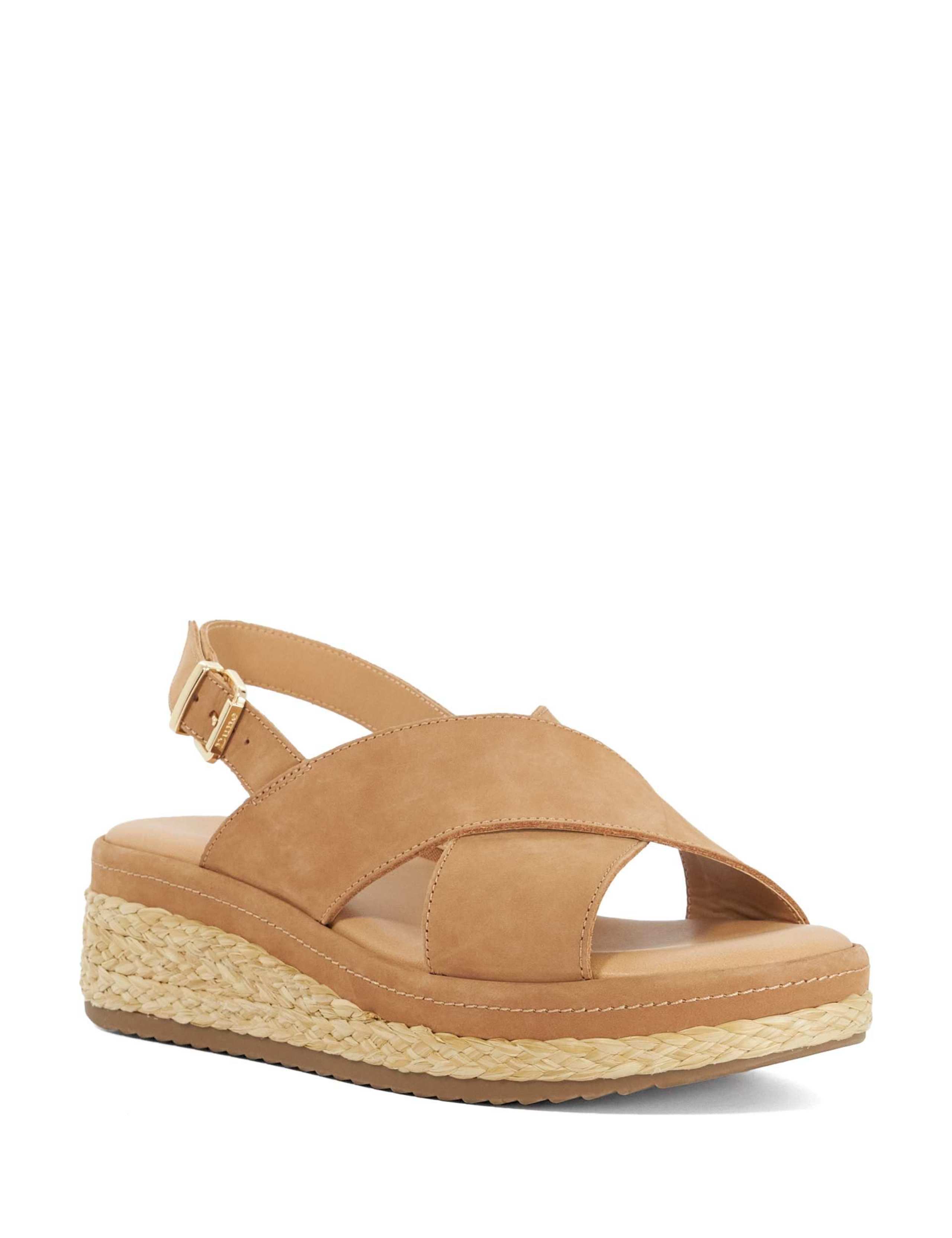 Leather Crossover Wedge Sandals 3 of 6