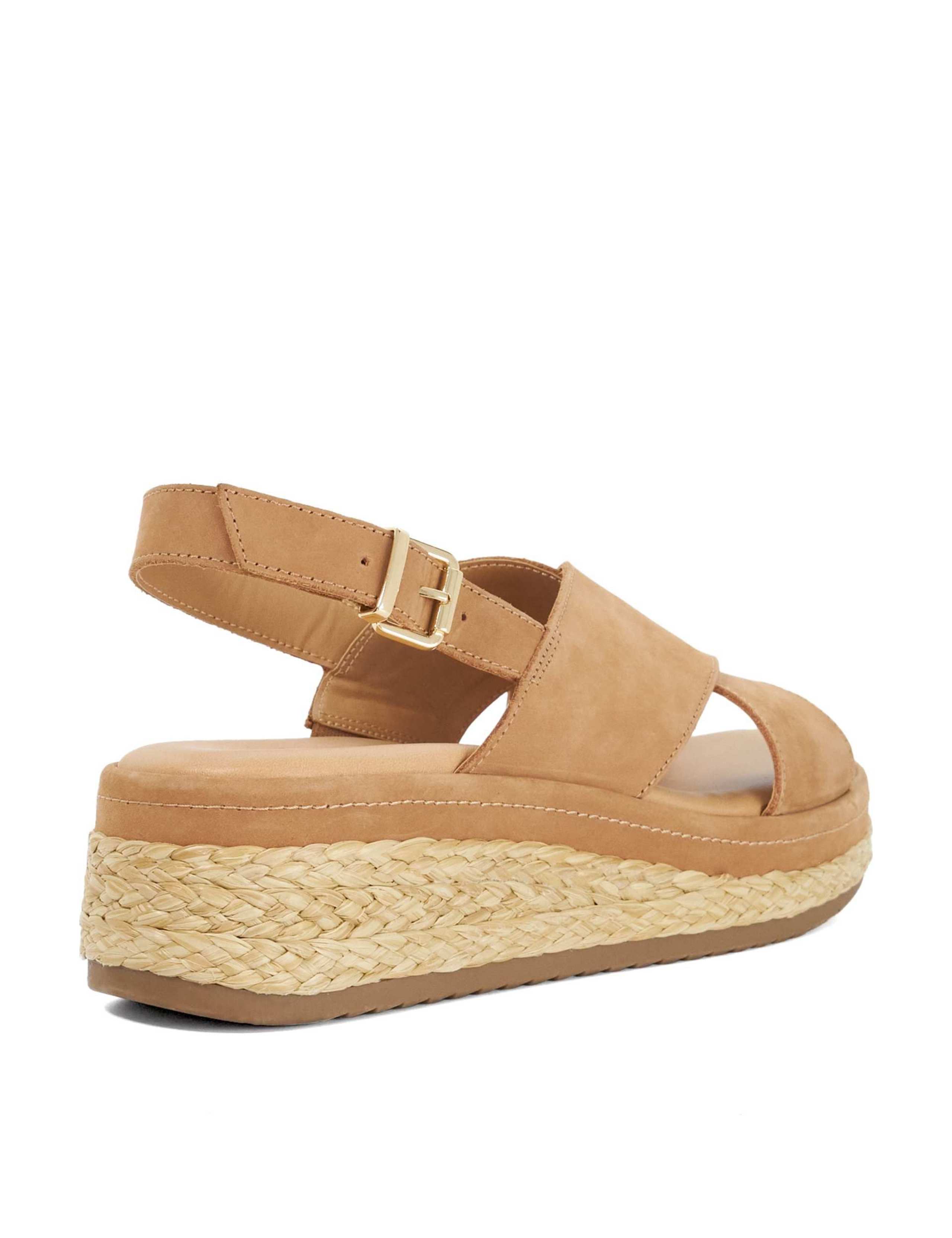 Leather Crossover Wedge Sandals 4 of 6
