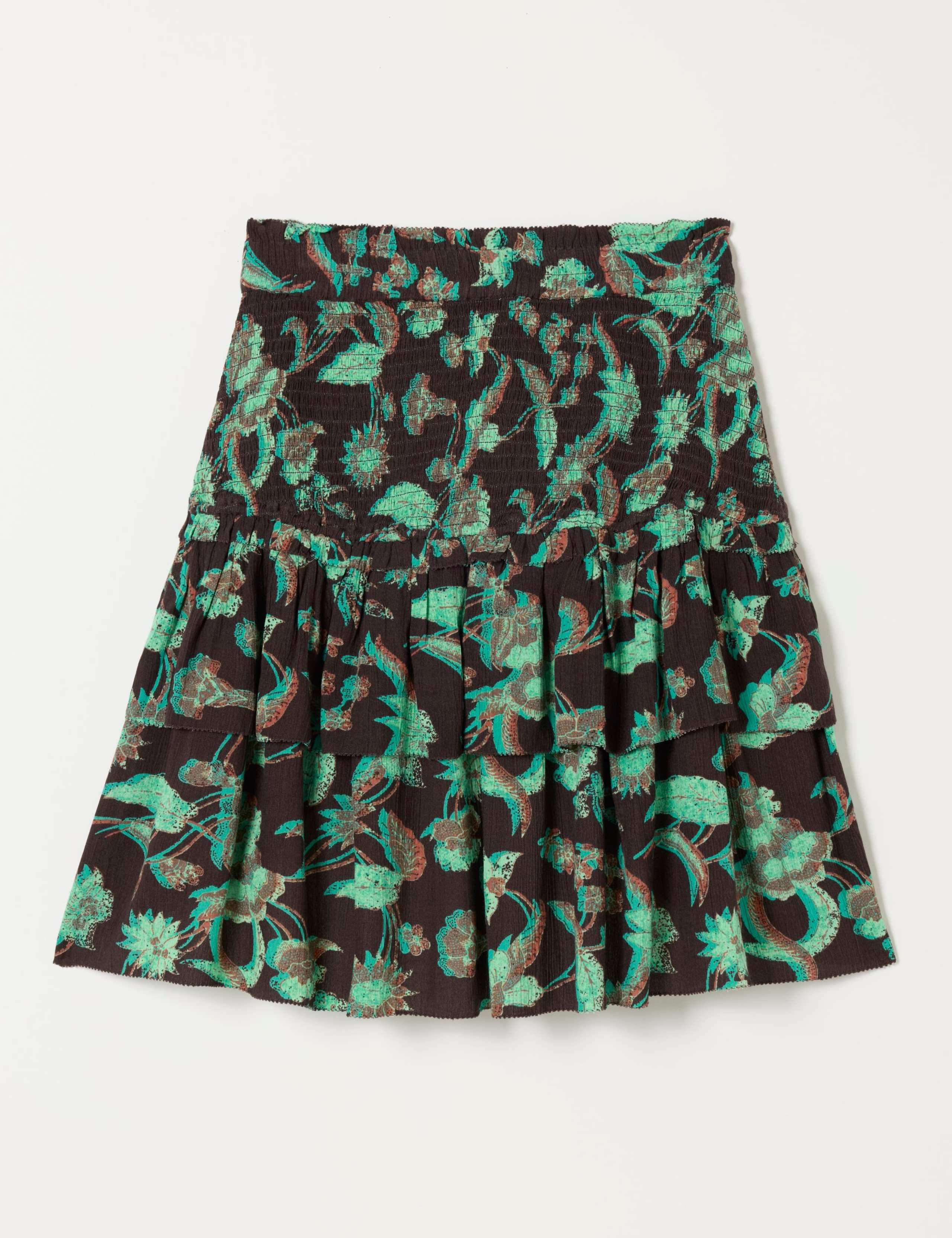 Floral Shirred Mini Tiered Skirt 2 of 6
