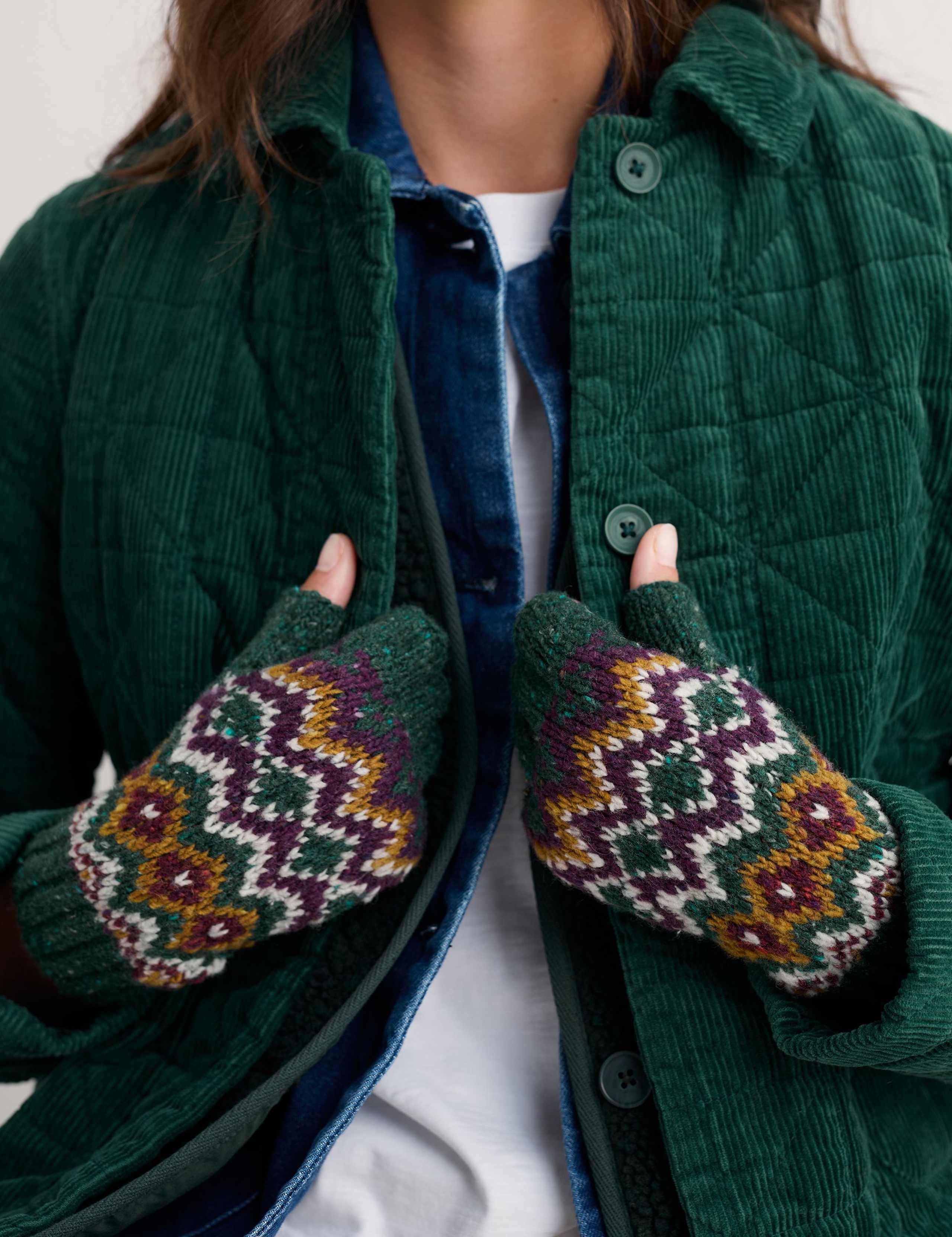 Wool Rich Patterned Mittens 2 of 2