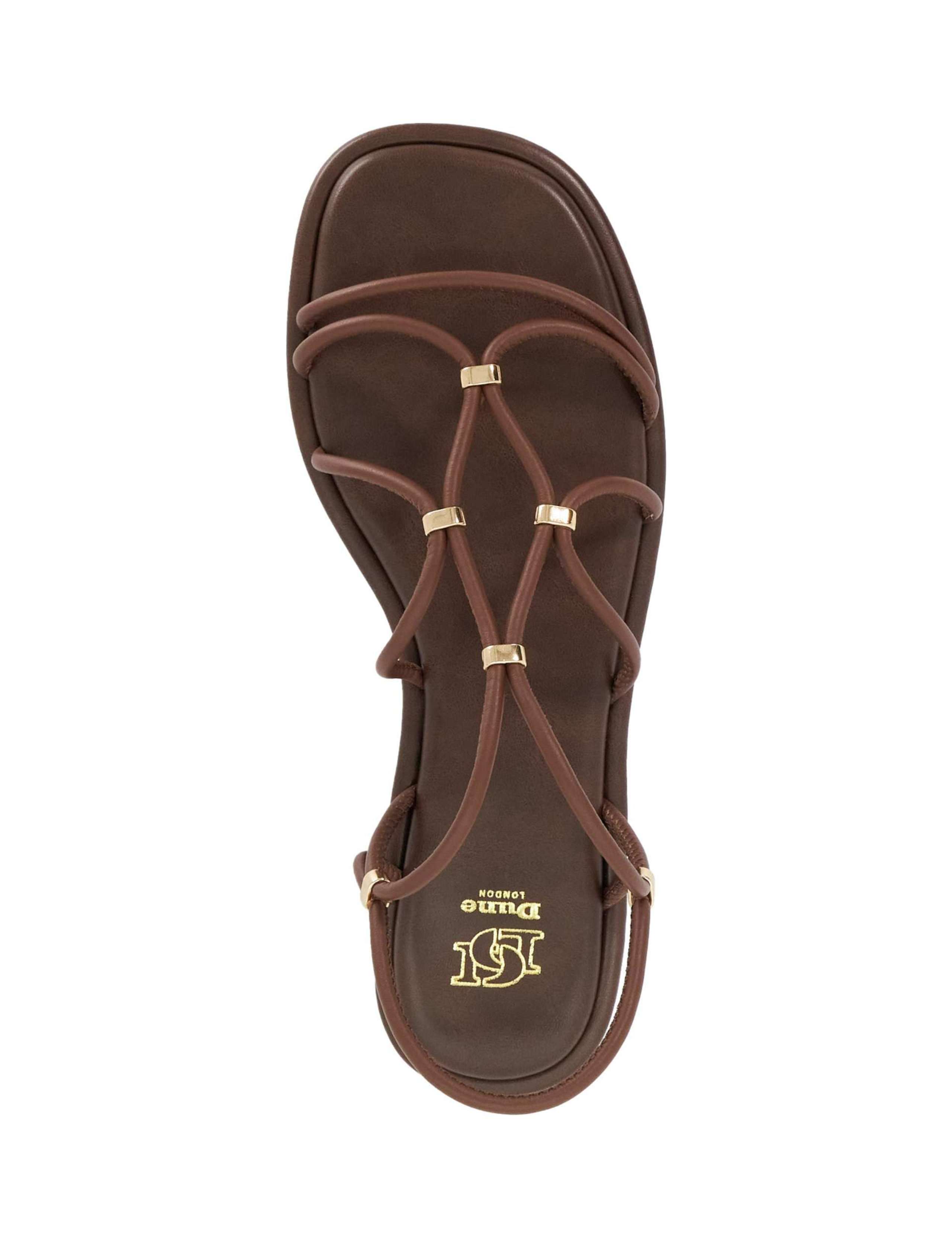 Leather Ankle Strap Flat Sandals 2 of 5