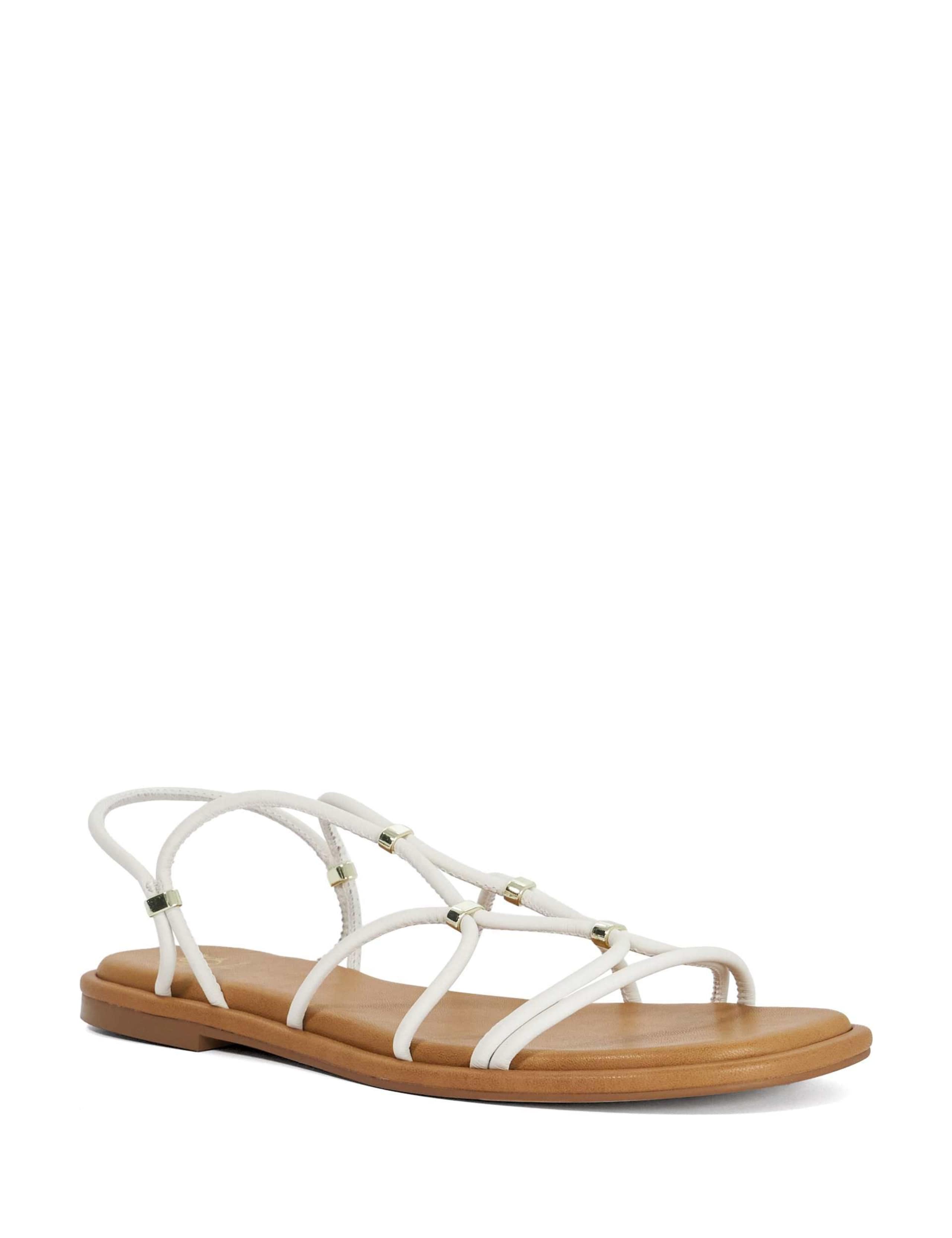 Leather Ankle Strap Flat Sandals 4 of 6