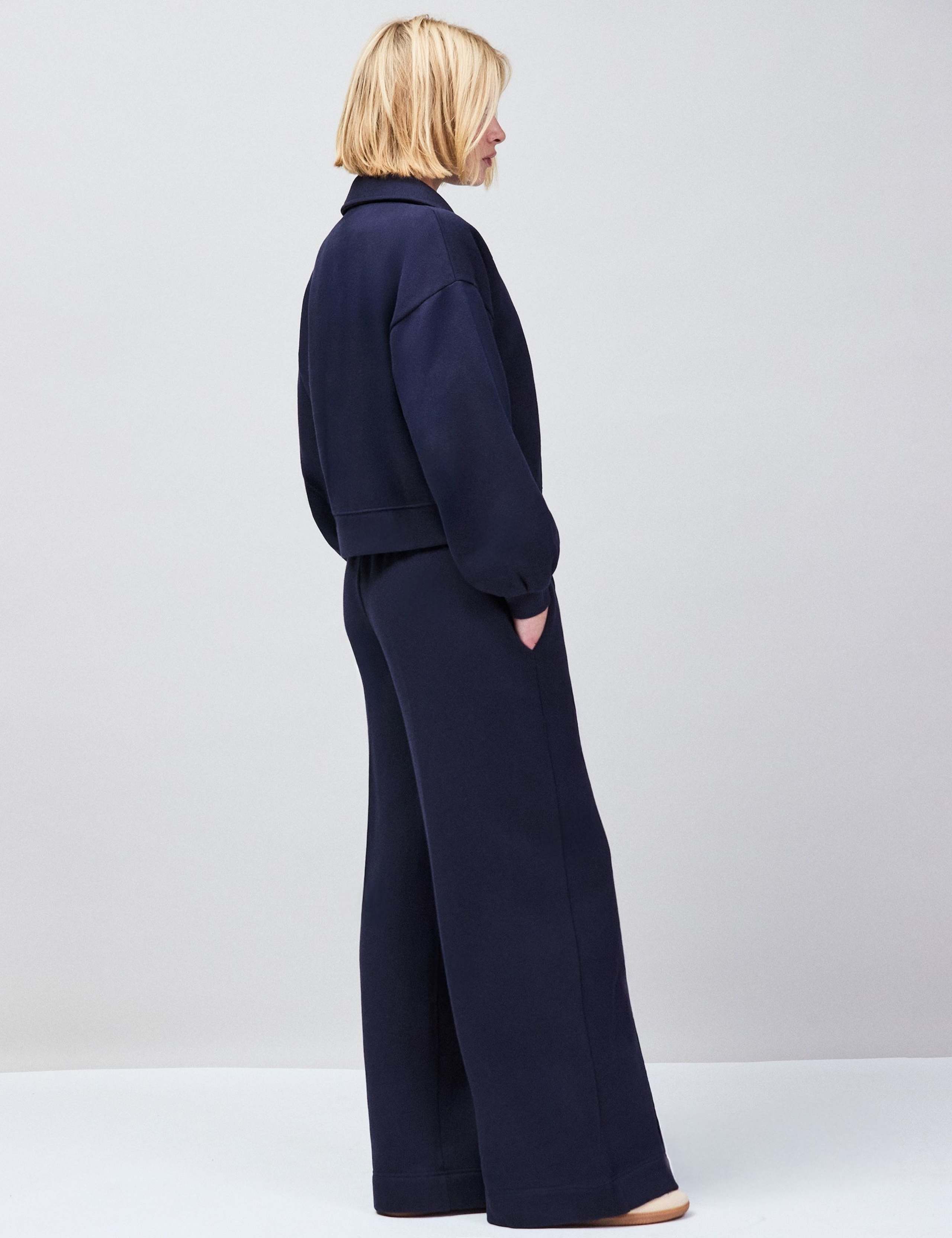 Cotton Rich Seam Detail Wide Leg Joggers 4 of 5