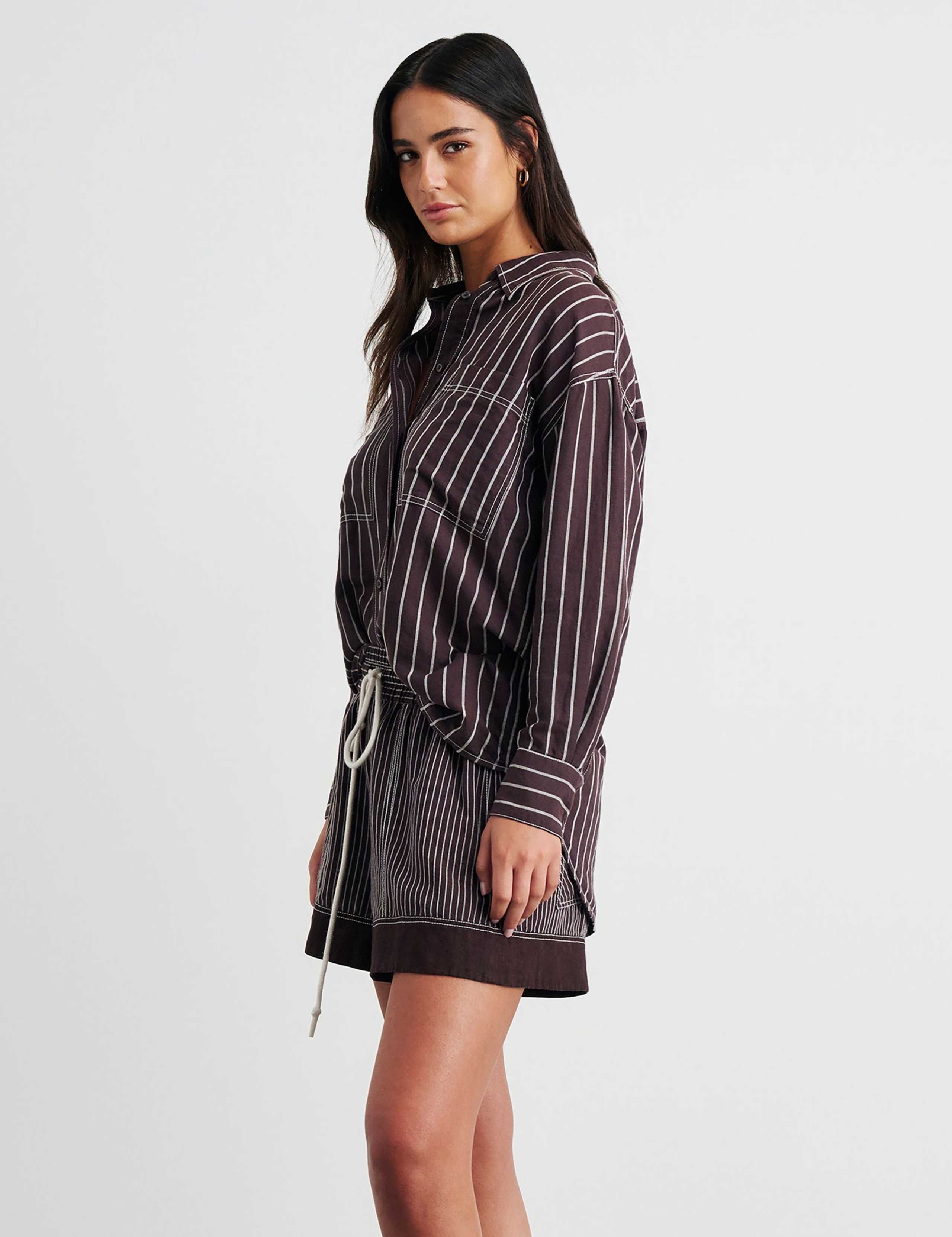 Linen Rich Striped Shirt 2 of 9