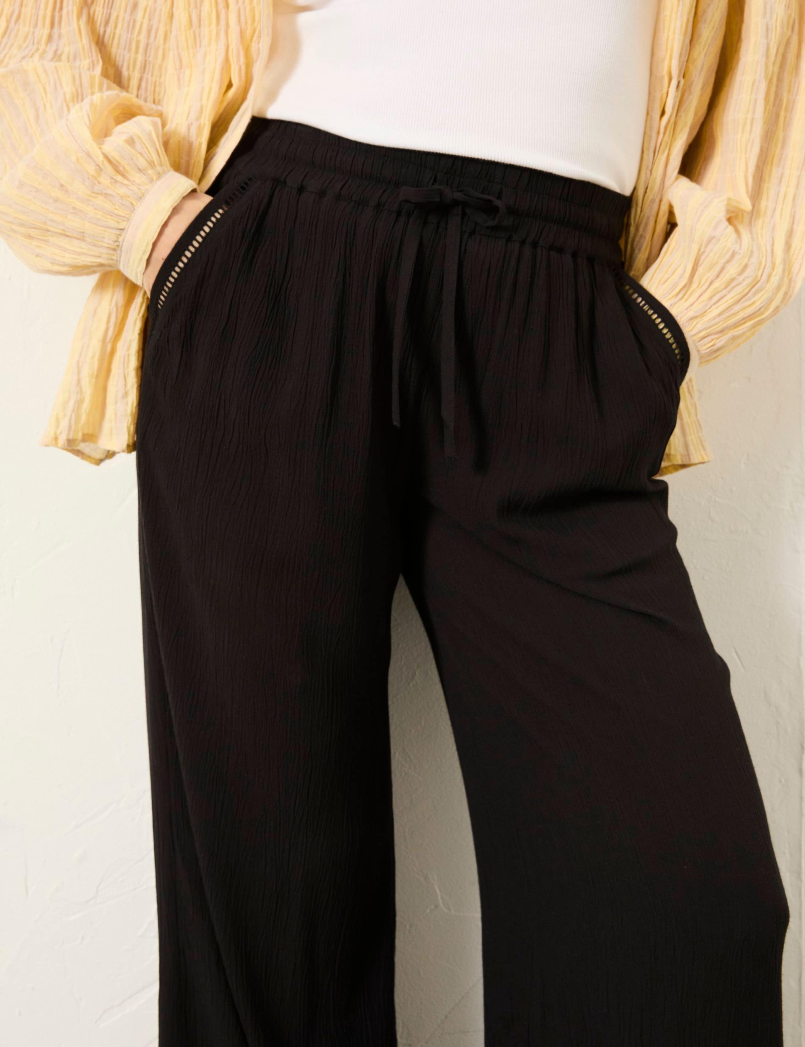 Drawstring Wide Leg Palazzo Trousers 3 of 5