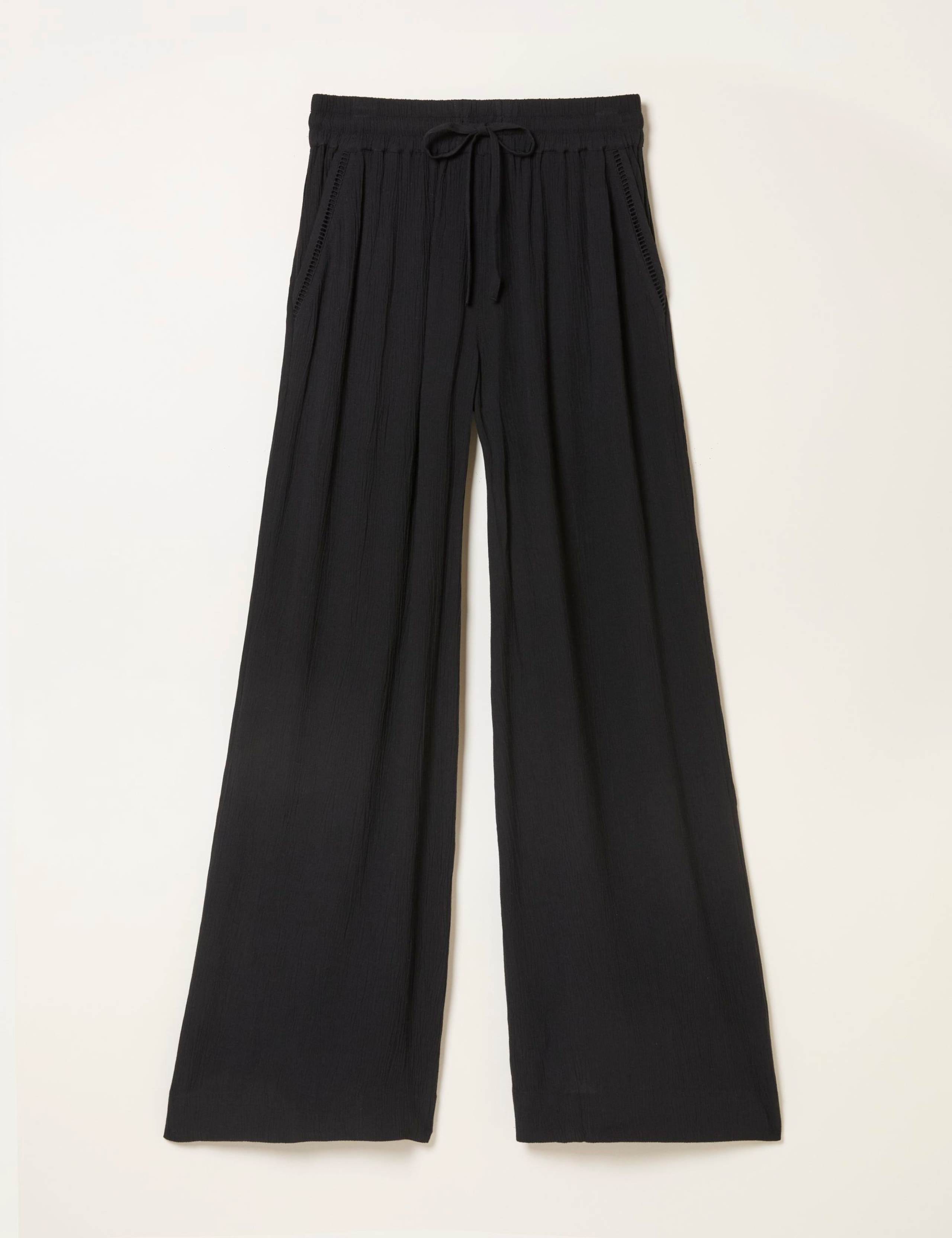 Drawstring Wide Leg Palazzo Trousers 2 of 5